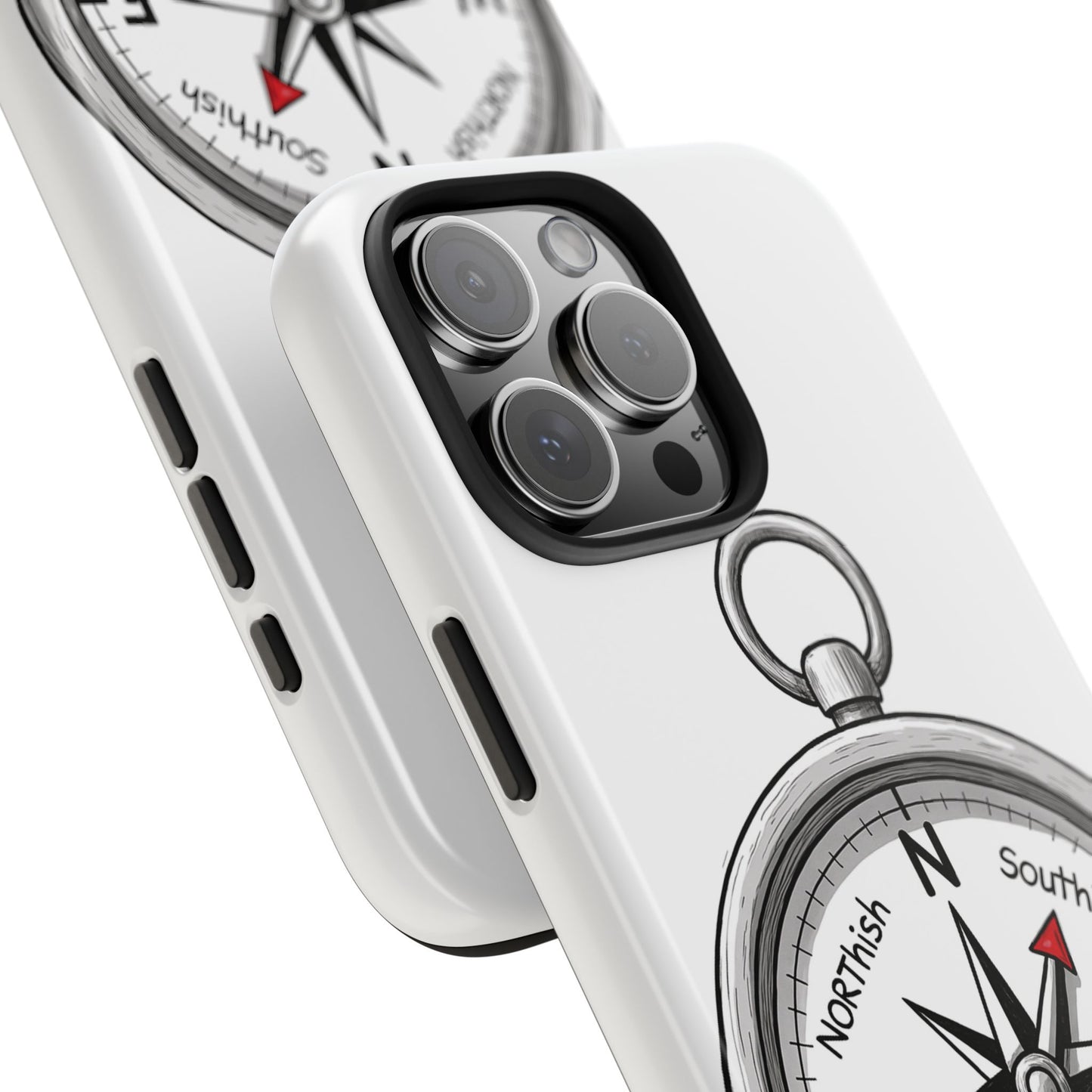 Compass Phone Case | Adventure Ready Tough Case, Gifts for Travelers, Unique Phone Accessories, Birthday Present, Personalized Design