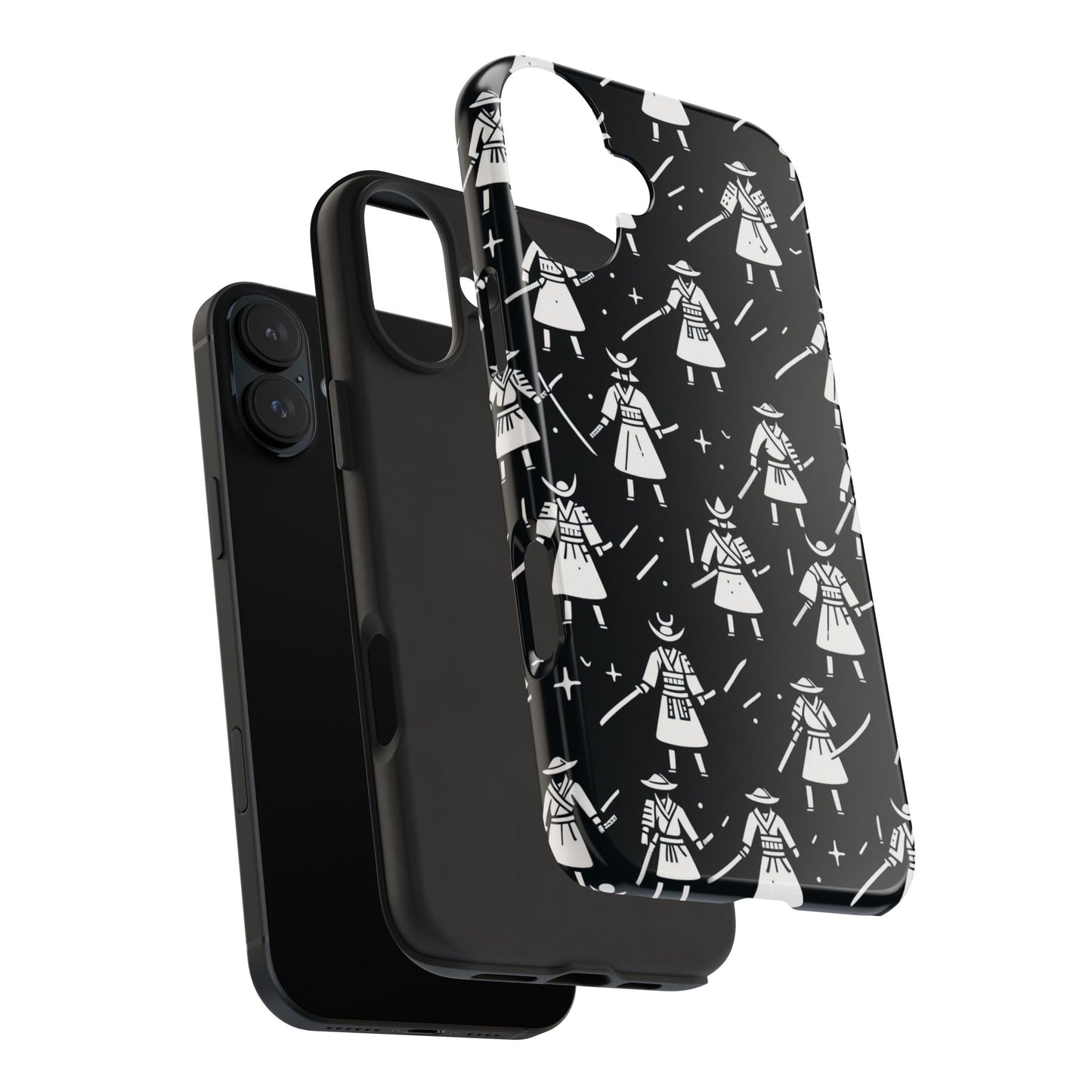 Warrior Pattern Tough Phone Cases, Durable Phone Cover, Unique Gift for Gamers, Protection from Drops, Stylish Phone Accessories