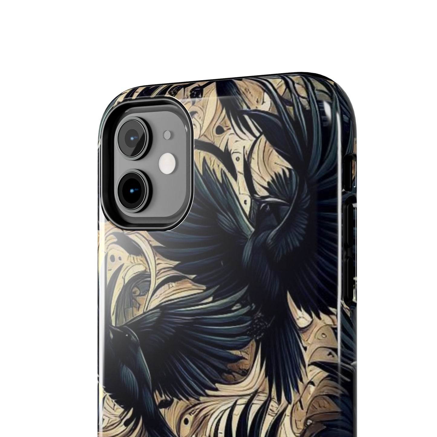 Bold Raven Phone Case | Tough and Protective | Unique Bird Design | Gift for Nature Lovers | Halloween and Fall Decor