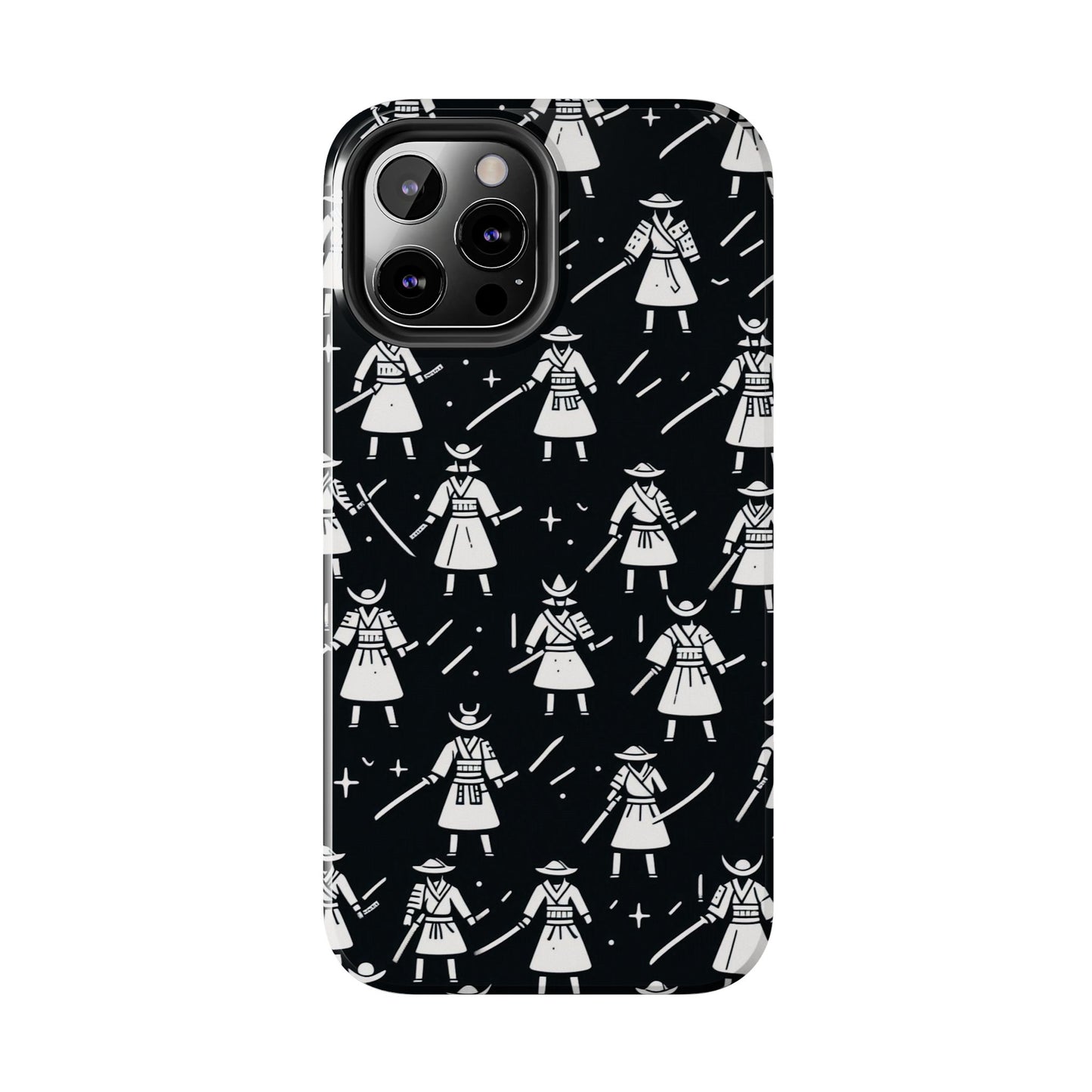 Warrior Pattern Tough Phone Cases, Durable Phone Cover, Unique Gift for Gamers, Protection from Drops, Stylish Phone Accessories
