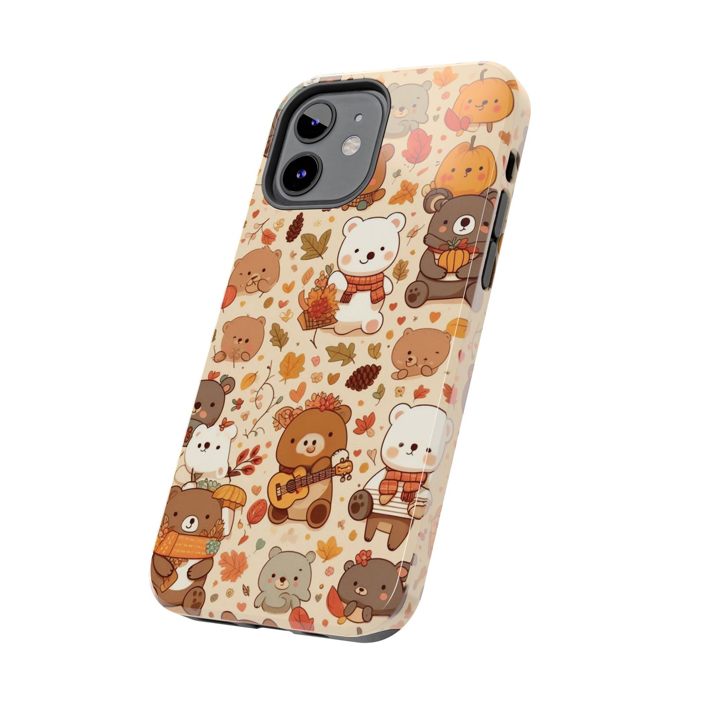 Cute Bear Phone Case - Durable Tough Cases for Animal Lovers, Gift for Kids, Cute Fall Decor, Whimsical Accessories, Fun Style
