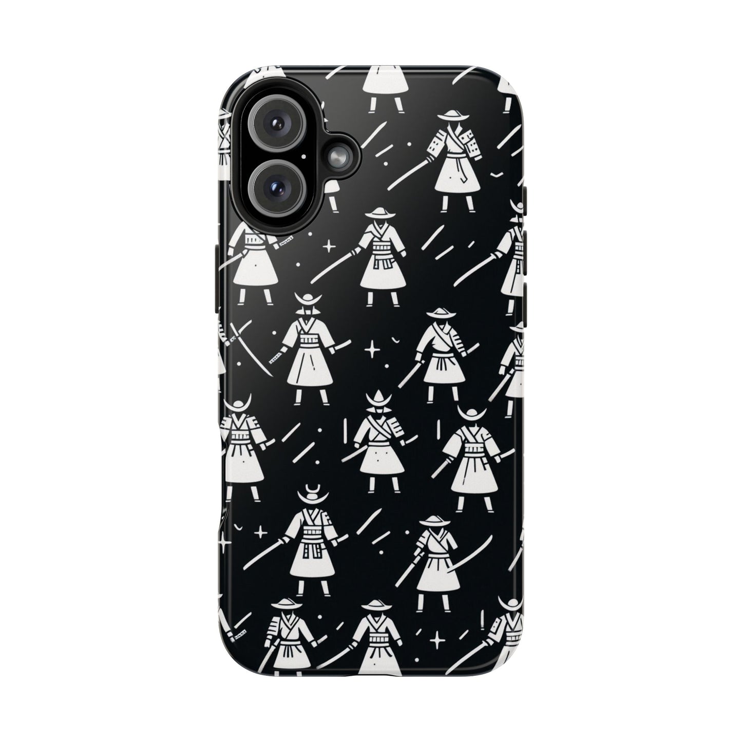 Warrior Pattern Tough Phone Cases, Durable Phone Cover, Unique Gift for Gamers, Protection from Drops, Stylish Phone Accessories