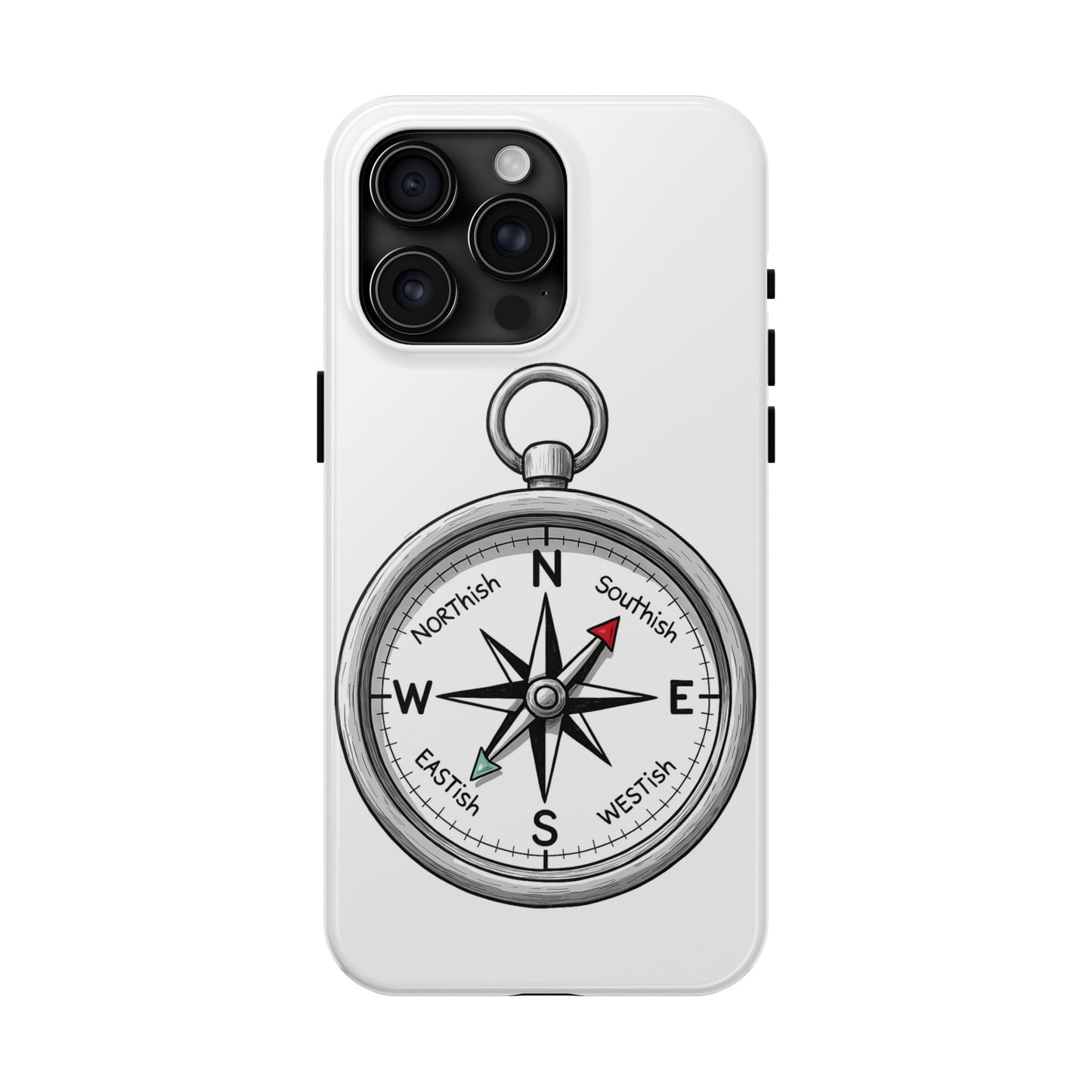 Compass Phone Case | Adventure Ready Tough Case, Gifts for Travelers, Unique Phone Accessories, Birthday Present, Personalized Design