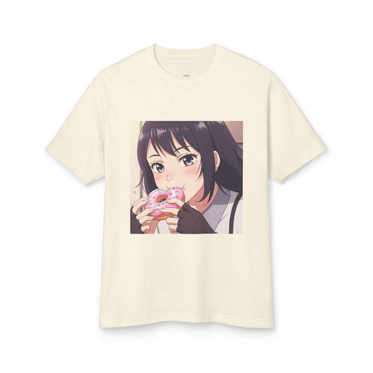 Anime Inspired Cute Foodie Tee, Unisex Graphic Shirt, Kawaii Apparel, Perfect Gift for Fans, Casual Everyday Wear
