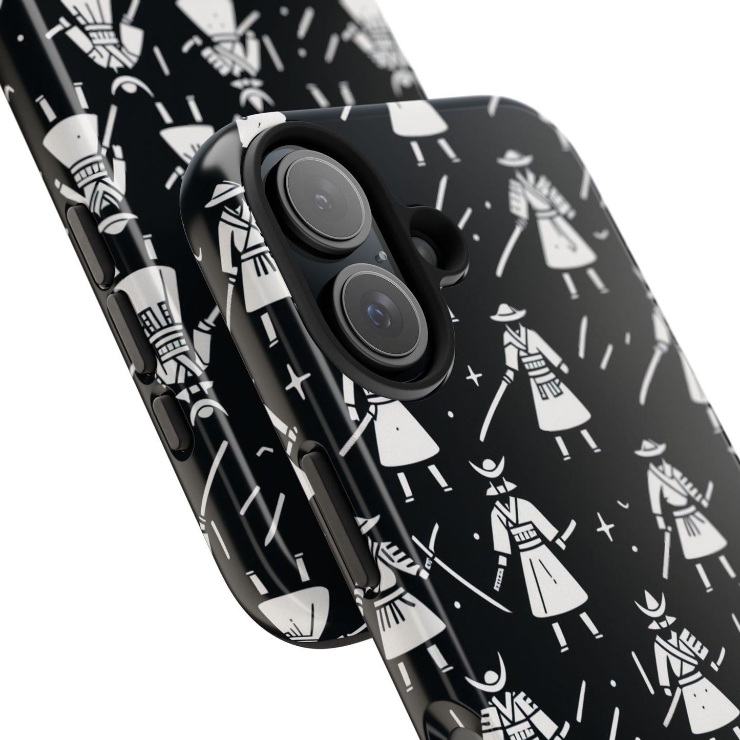 Warrior Pattern Tough Phone Cases, Durable Phone Cover, Unique Gift for Gamers, Protection from Drops, Stylish Phone Accessories