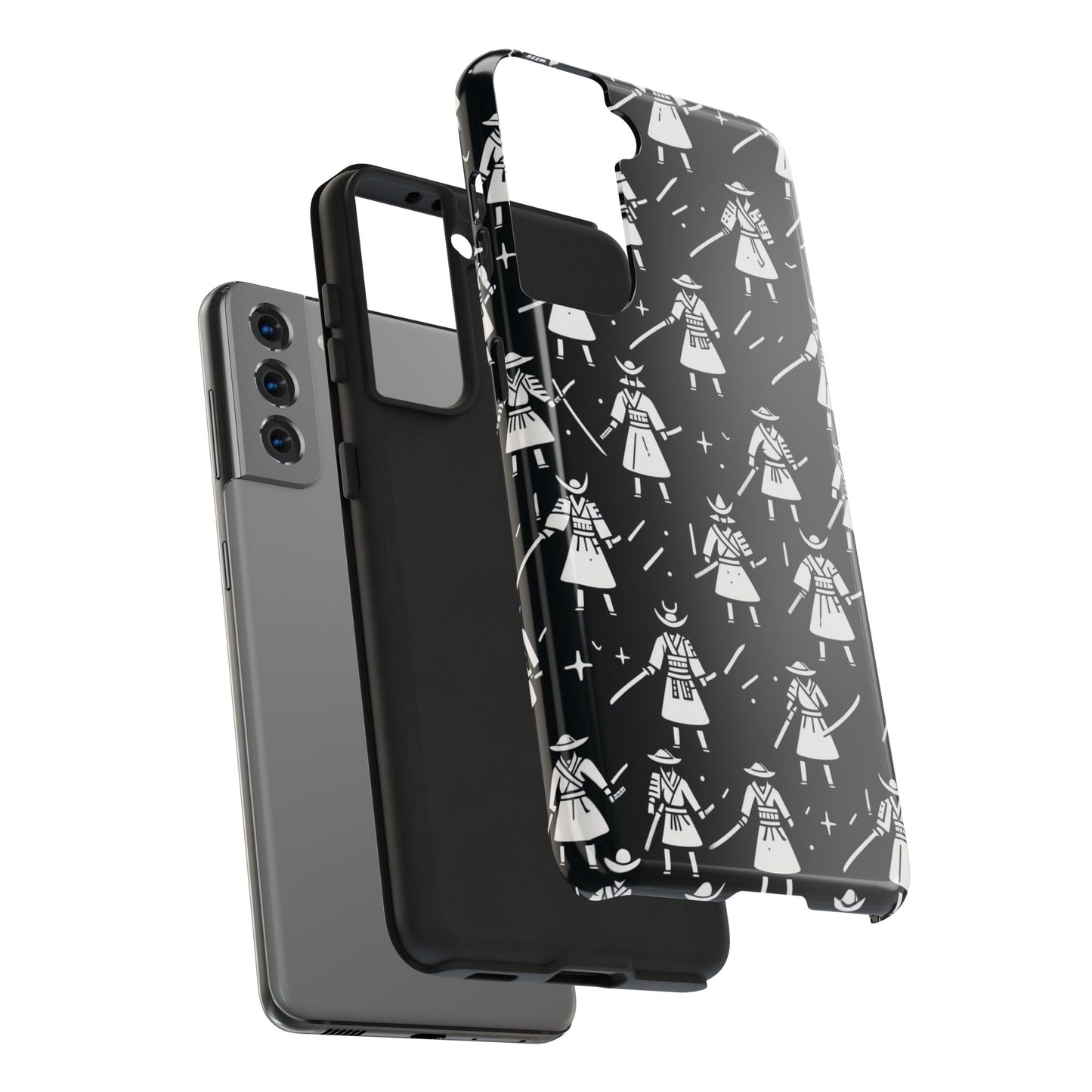 Warrior Pattern Tough Phone Cases, Durable Phone Cover, Unique Gift for Gamers, Protection from Drops, Stylish Phone Accessories