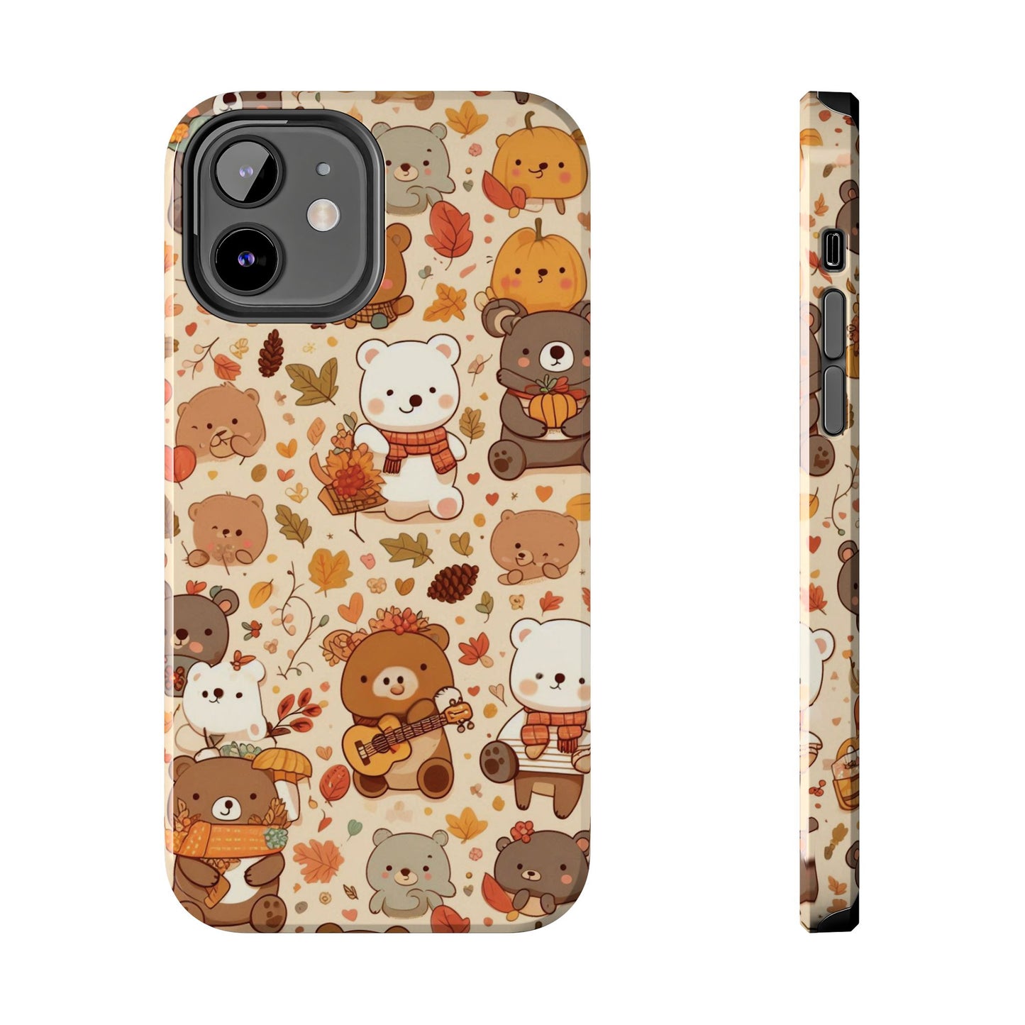 Cute Bear Phone Case - Durable Tough Cases for Animal Lovers, Gift for Kids, Cute Fall Decor, Whimsical Accessories, Fun Style