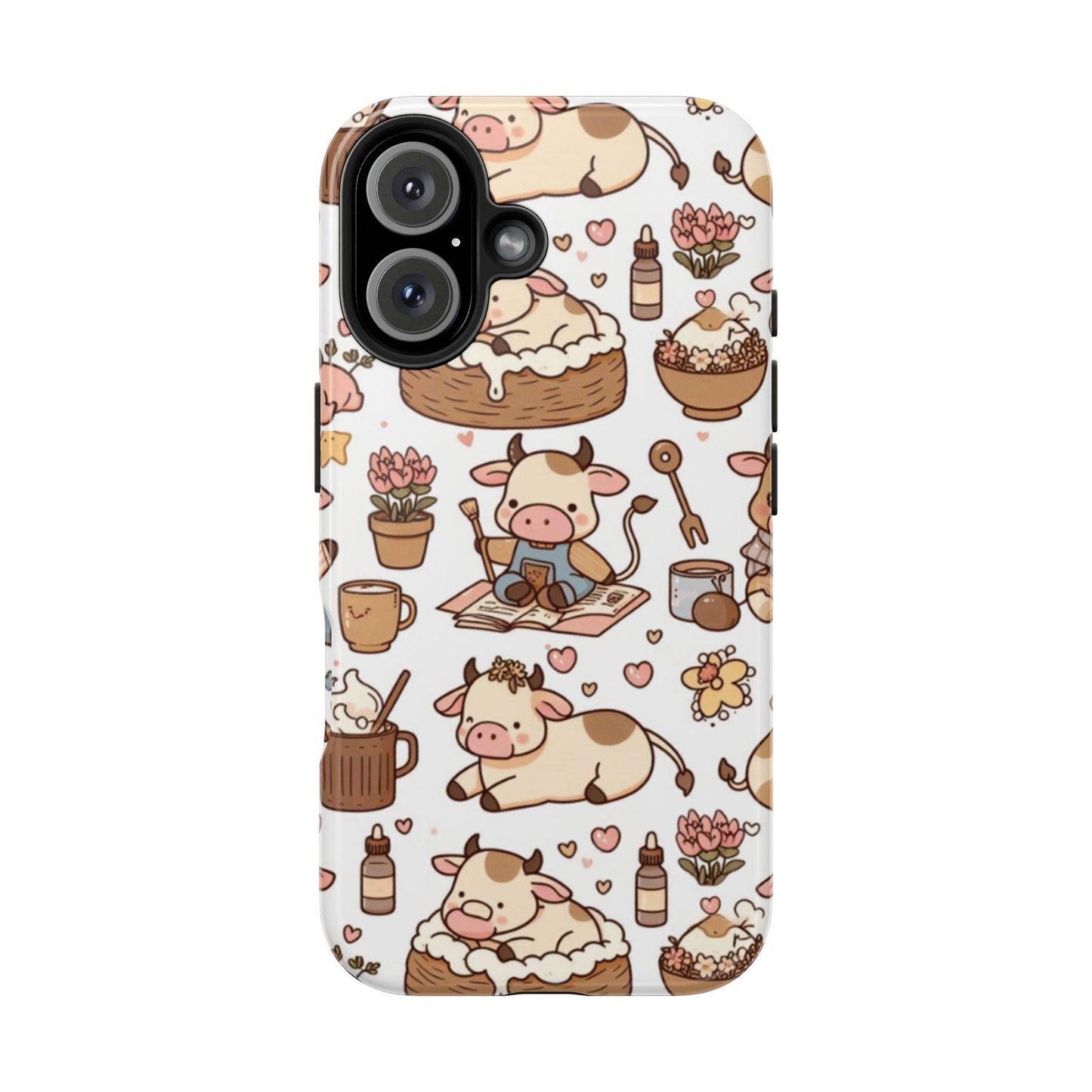 Cute Cow Phone Case, Tough Cow Themed Case, Animal Lover Gift, Durable Phone Protector, Fun Cow Print Design, Ideal for Birthdays