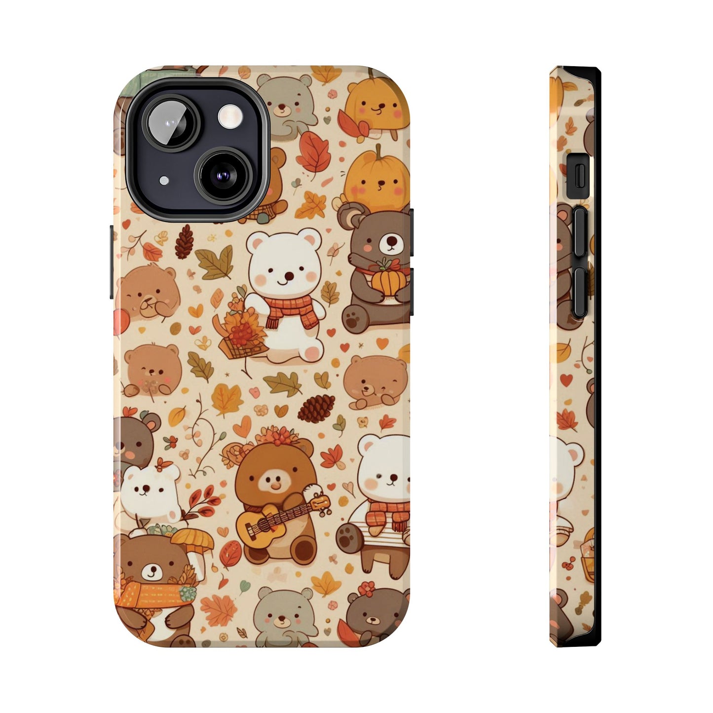 Cute Bear Phone Case - Durable Tough Cases for Animal Lovers, Gift for Kids, Cute Fall Decor, Whimsical Accessories, Fun Style