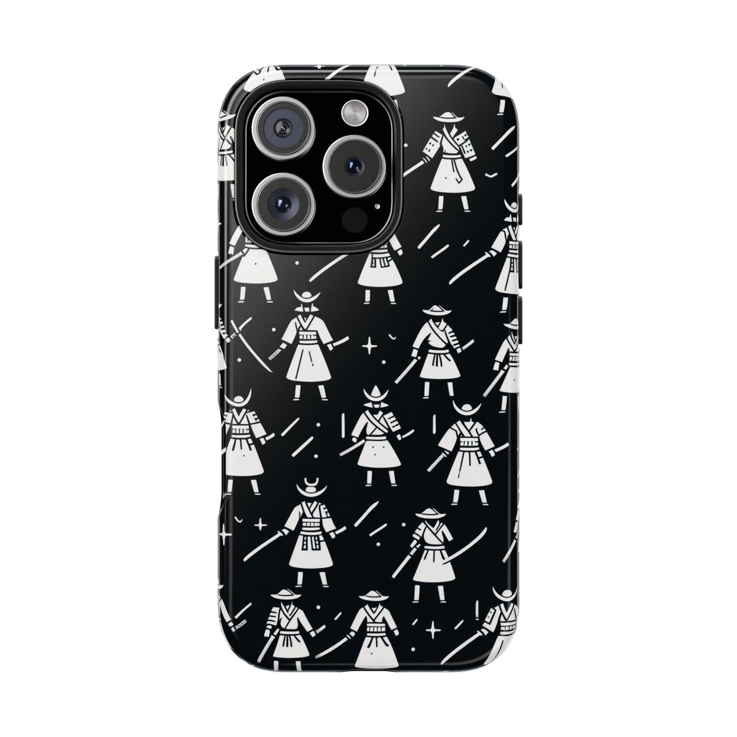Warrior Pattern Tough Phone Cases, Durable Phone Cover, Unique Gift for Gamers, Protection from Drops, Stylish Phone Accessories