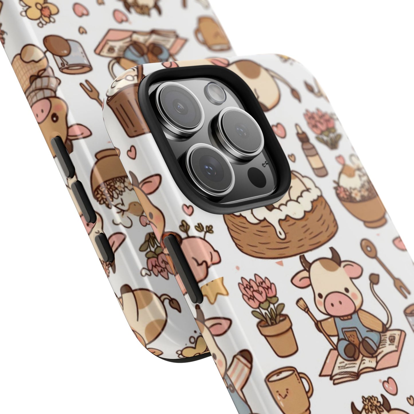 Cute Cow Phone Case, Tough Cow Themed Case, Animal Lover Gift, Durable Phone Protector, Fun Cow Print Design, Ideal for Birthdays
