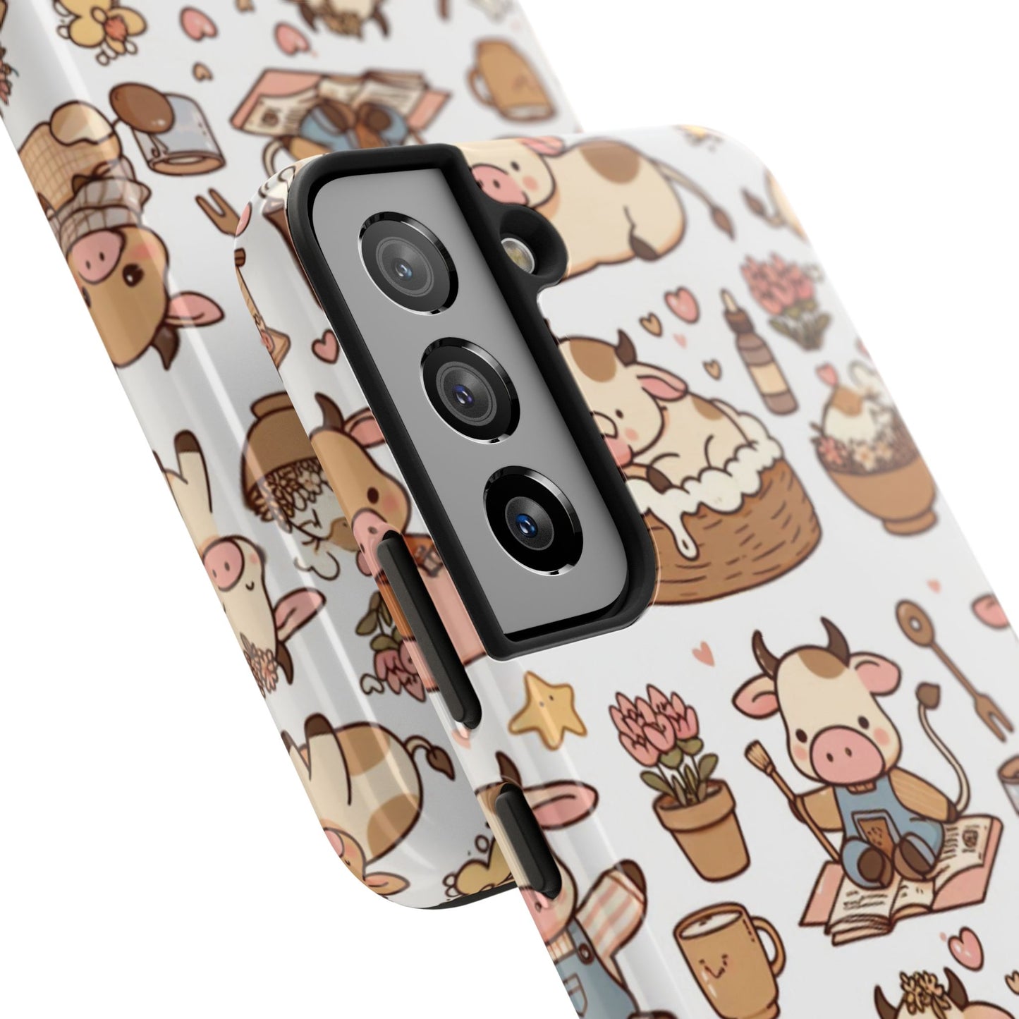 Cute Cow Phone Case, Tough Cow Themed Case, Animal Lover Gift, Durable Phone Protector, Fun Cow Print Design, Ideal for Birthdays