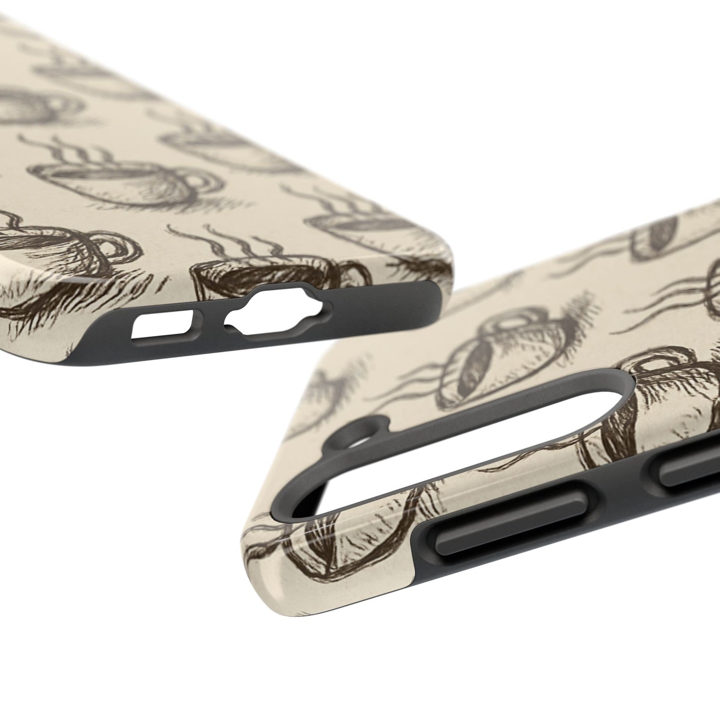 Elegant Coffee Cup Phone Cases - Stylish Tough Cases for Coffee Lovers, Gift for Tea Enthusiasts, Unique Phone Accessory