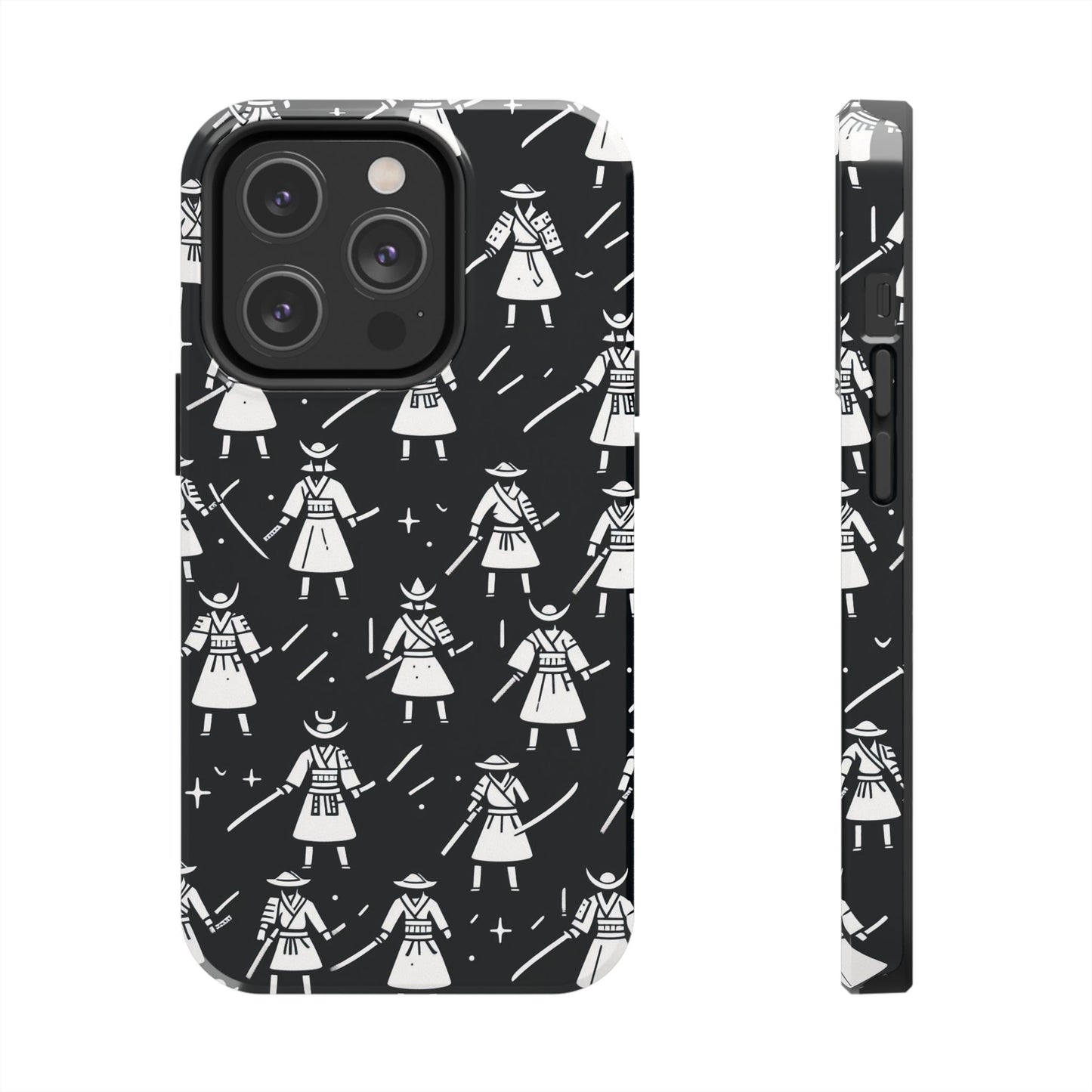 Warrior Pattern Tough Phone Cases, Durable Phone Cover, Unique Gift for Gamers, Protection from Drops, Stylish Phone Accessories