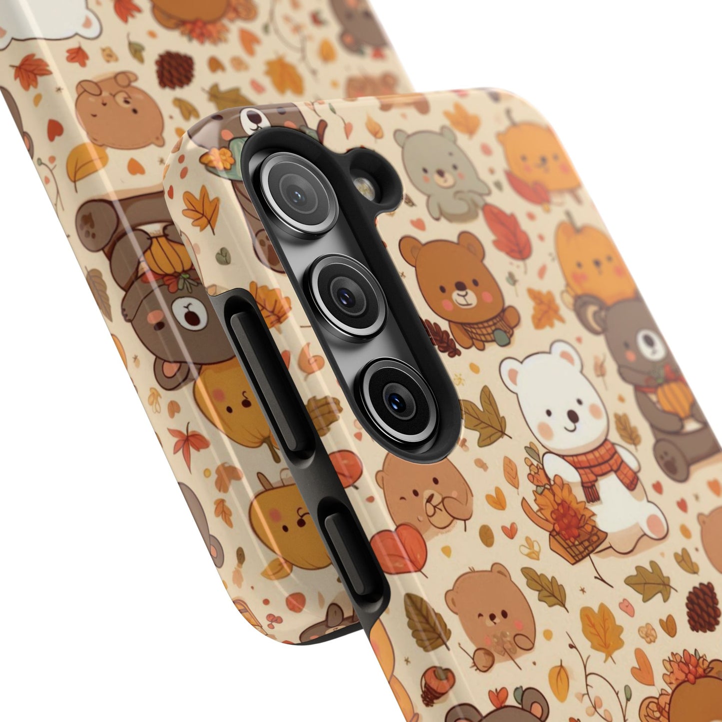 Cute Bear Phone Case - Durable Tough Cases for Animal Lovers, Gift for Kids, Cute Fall Decor, Whimsical Accessories, Fun Style