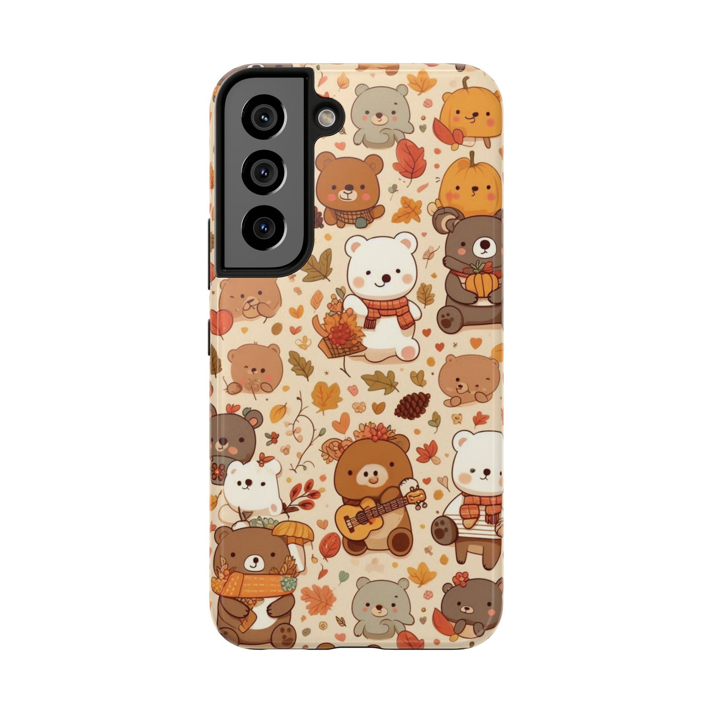 Cute Bear Phone Case - Durable Tough Cases for Animal Lovers, Gift for Kids, Cute Fall Decor, Whimsical Accessories, Fun Style