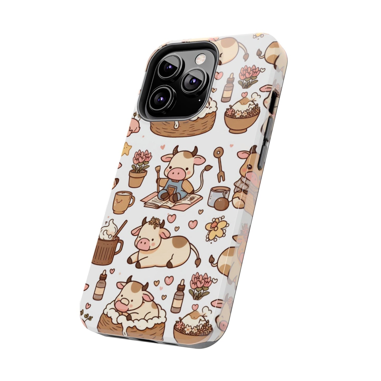 Cute Cow Phone Case, Tough Cow Themed Case, Animal Lover Gift, Durable Phone Protector, Fun Cow Print Design, Ideal for Birthdays