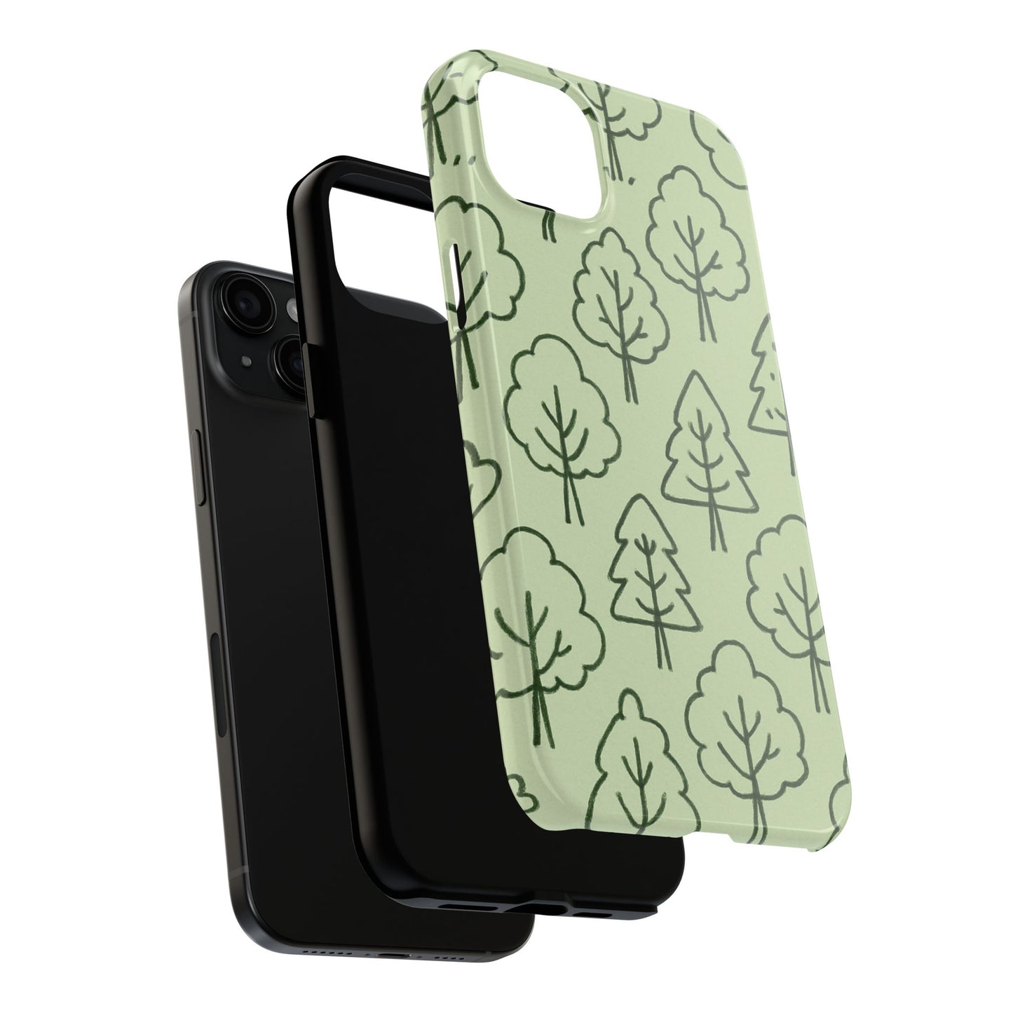 Nature-Inspired Tough Phone Cases | Forest Pattern, Eco-Friendly Design, Gift for Nature Lovers, Outdoor Enthusiasts, Phone Protection