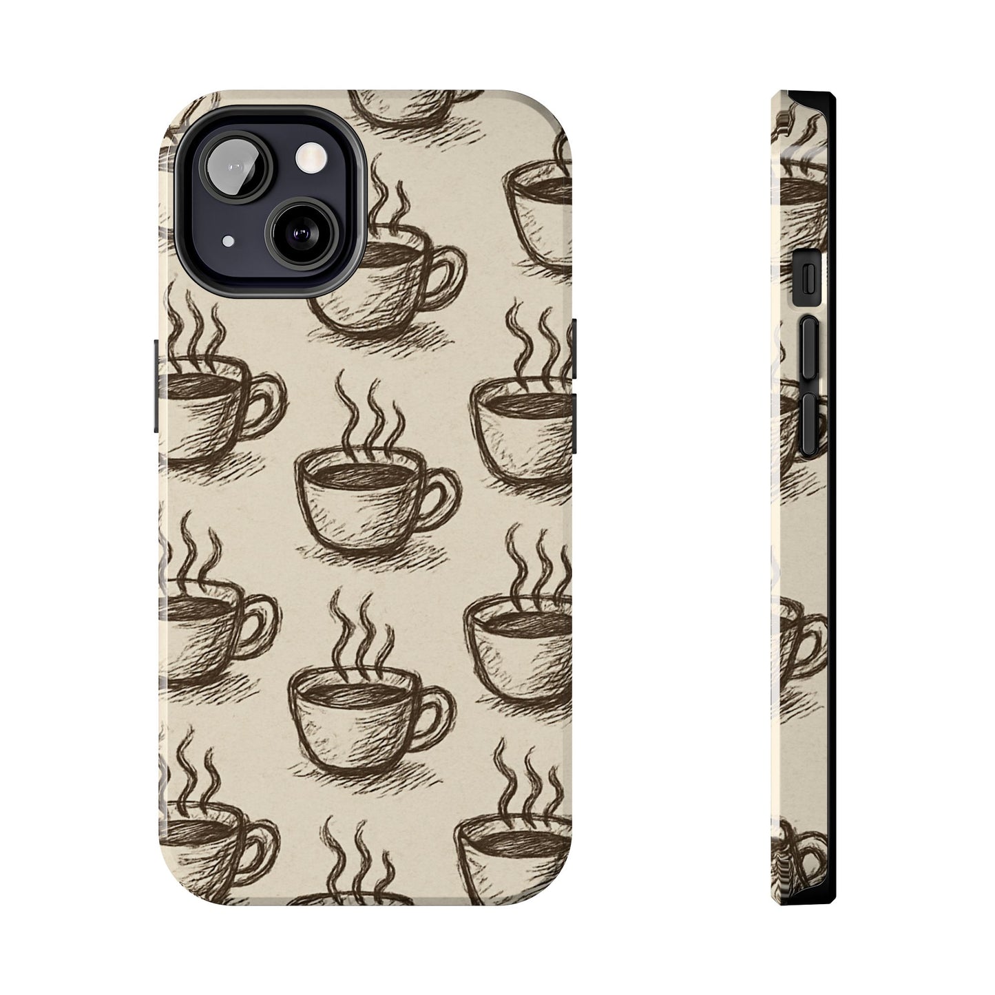 Elegant Coffee Cup Phone Cases - Stylish Tough Cases for Coffee Lovers, Gift for Tea Enthusiasts, Unique Phone Accessory