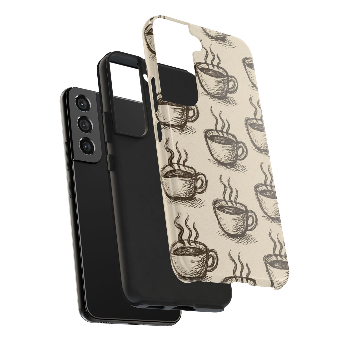 Elegant Coffee Cup Phone Cases - Stylish Tough Cases for Coffee Lovers, Gift for Tea Enthusiasts, Unique Phone Accessory