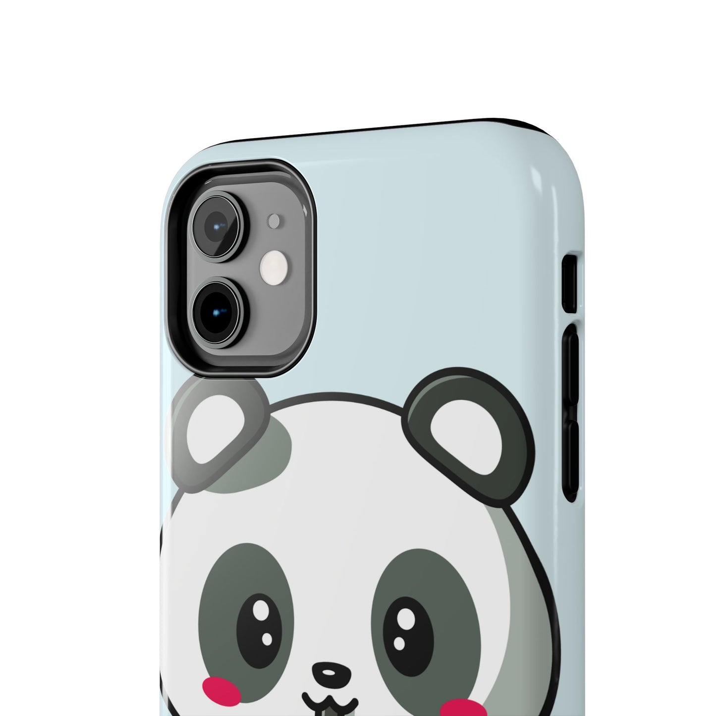 Cute Panda Phone Case with Bubble Tea Design, Tough Phone Cases, Cartoon Character Accessories, Gift for Her, Fun Mobile Cover