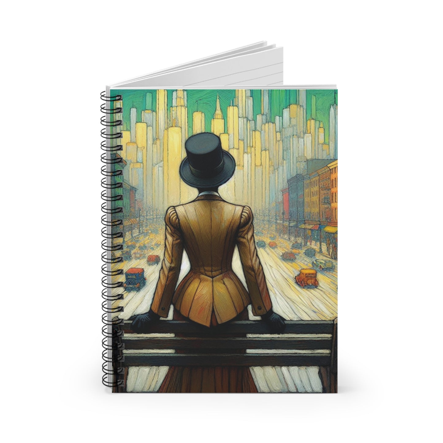 Stylish Spiral Notebook with Inspirational Cityscape Art, Write & Dream, Gifts for Students, Journaling, Daily Planning, Urban Decor