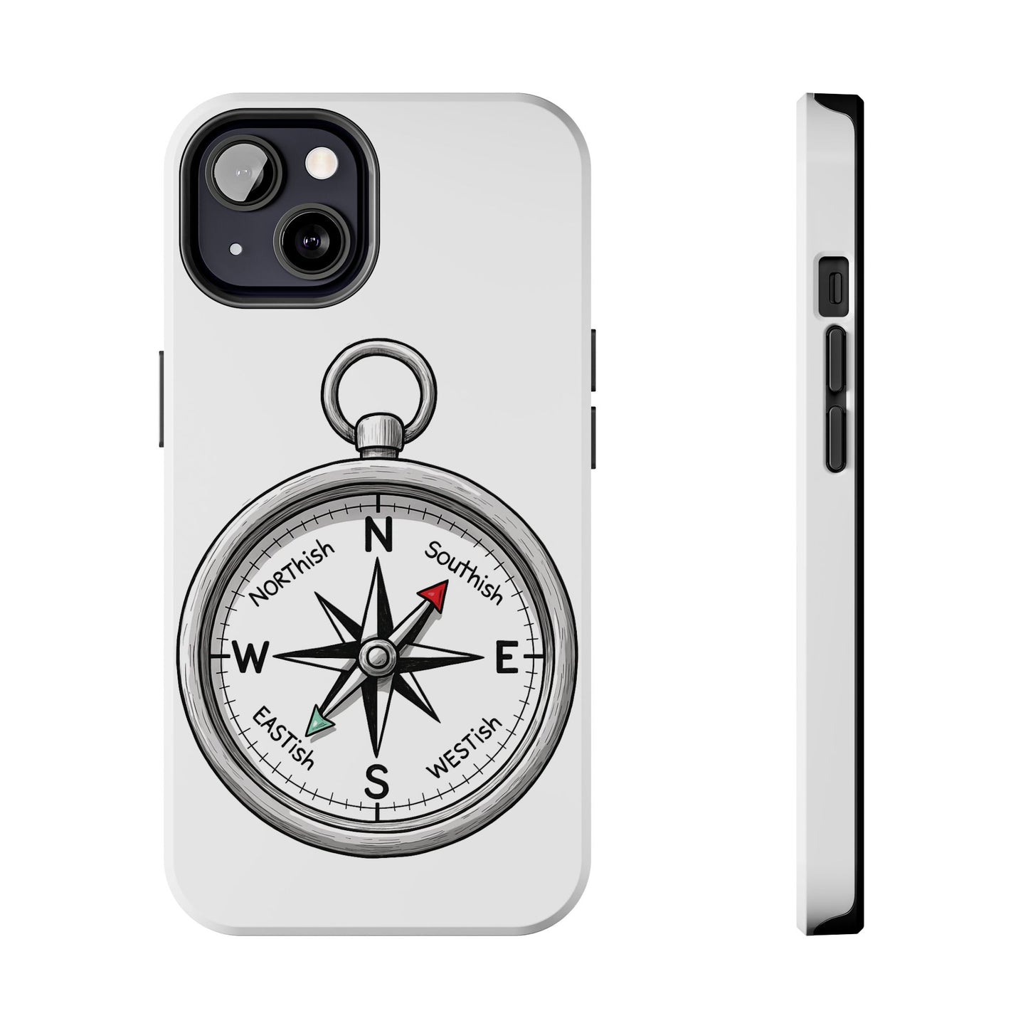 Compass Phone Case | Adventure Ready Tough Case, Gifts for Travelers, Unique Phone Accessories, Birthday Present, Personalized Design
