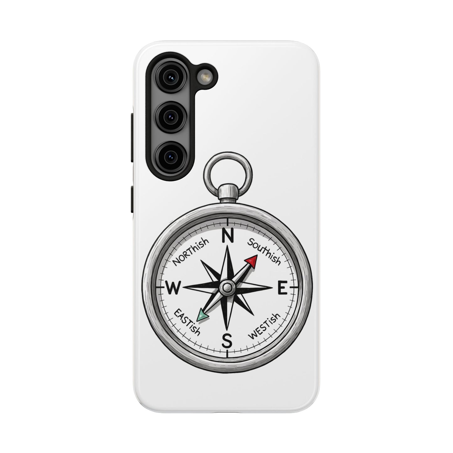 Compass Phone Case | Adventure Ready Tough Case, Gifts for Travelers, Unique Phone Accessories, Birthday Present, Personalized Design