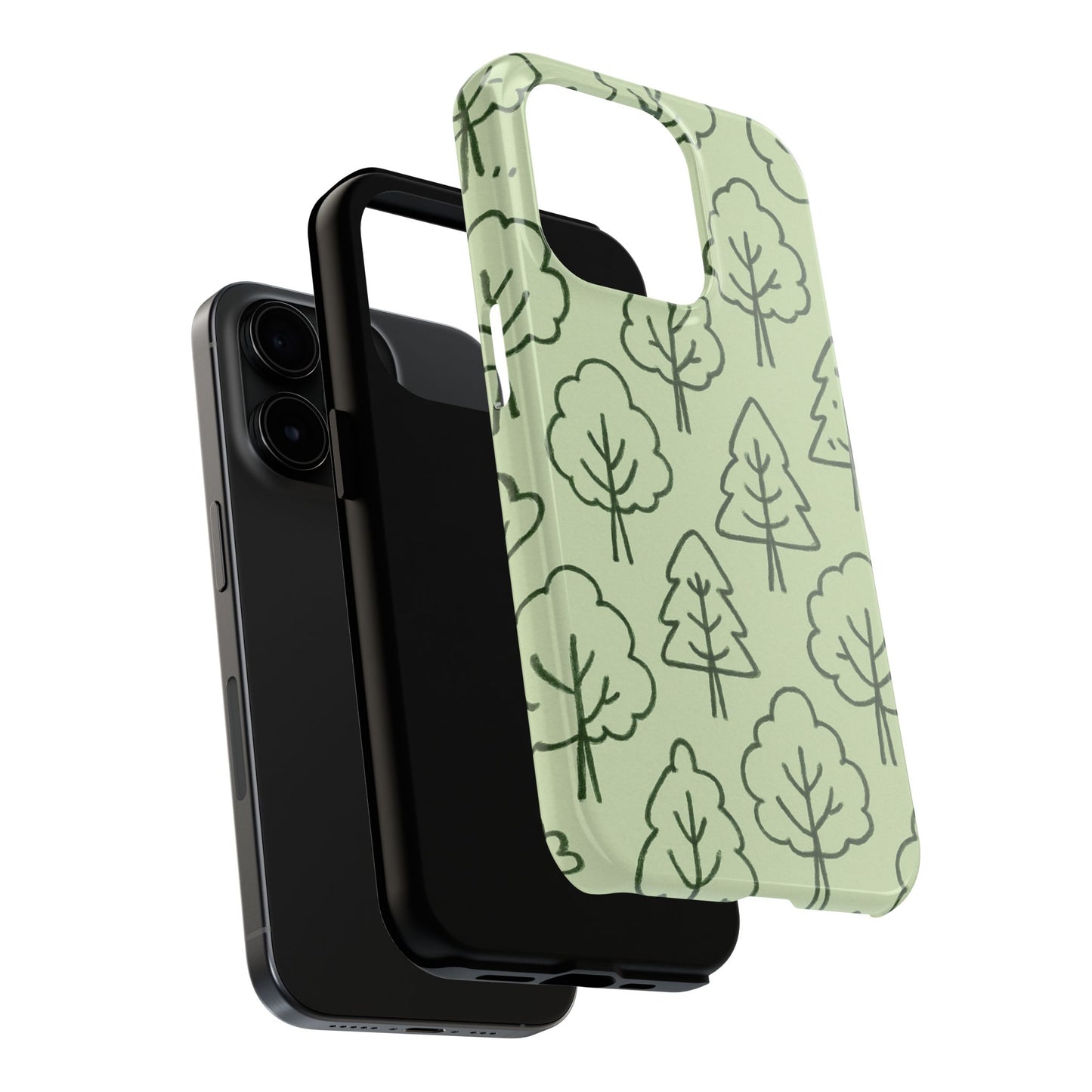 Nature-Inspired Tough Phone Cases | Forest Pattern, Eco-Friendly Design, Gift for Nature Lovers, Outdoor Enthusiasts, Phone Protection