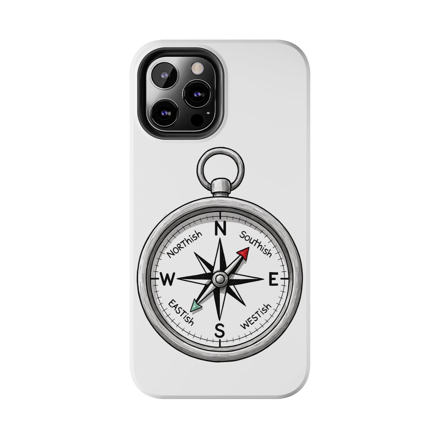 Compass Phone Case | Adventure Ready Tough Case, Gifts for Travelers, Unique Phone Accessories, Birthday Present, Personalized Design