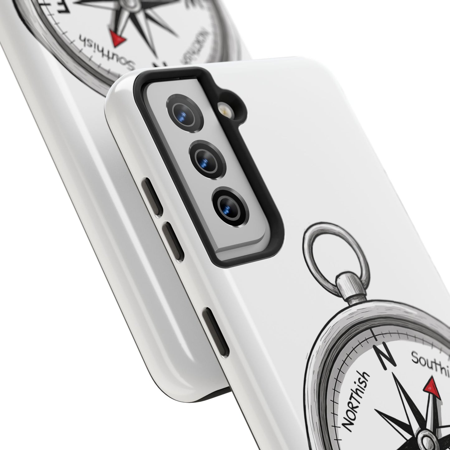 Compass Phone Case | Adventure Ready Tough Case, Gifts for Travelers, Unique Phone Accessories, Birthday Present, Personalized Design