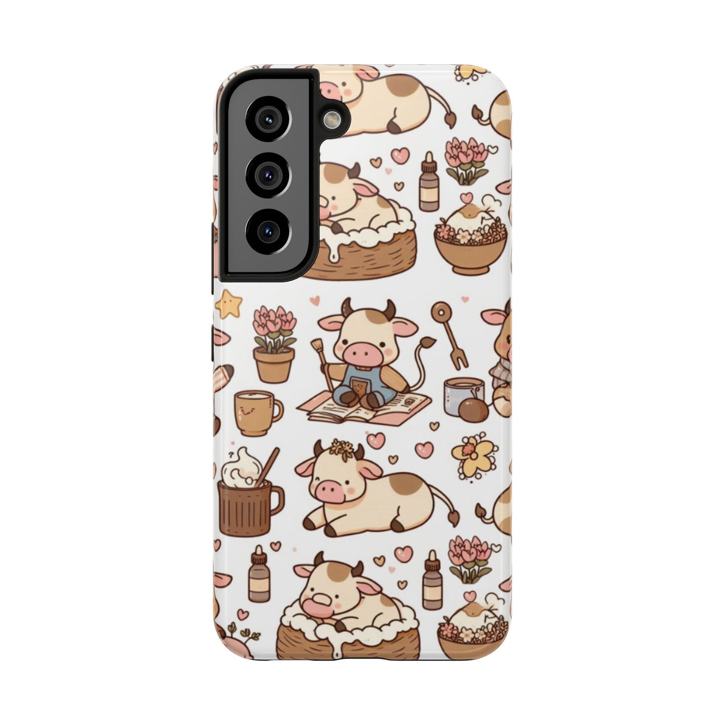 Cute Cow Phone Case, Tough Cow Themed Case, Animal Lover Gift, Durable Phone Protector, Fun Cow Print Design, Ideal for Birthdays