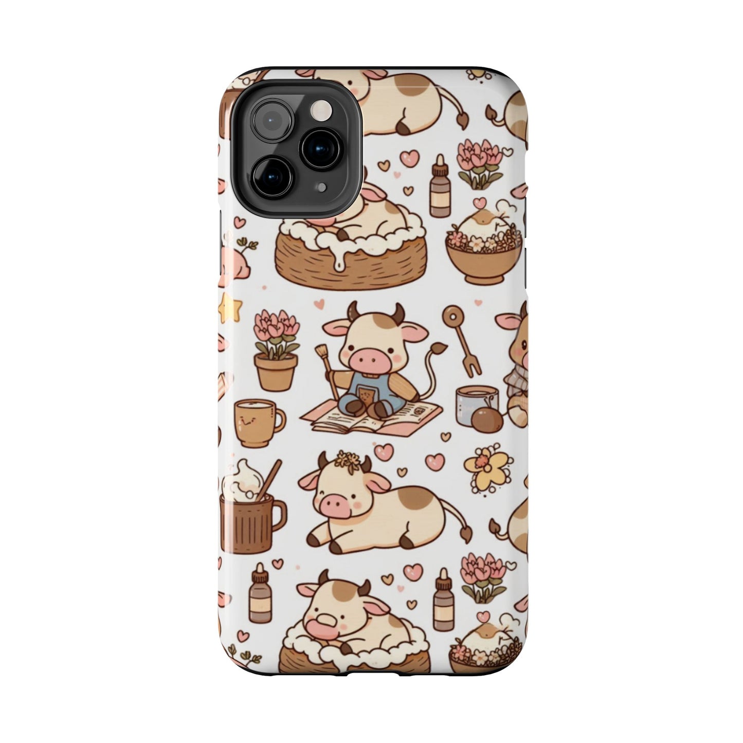 Cute Cow Phone Case, Tough Cow Themed Case, Animal Lover Gift, Durable Phone Protector, Fun Cow Print Design, Ideal for Birthdays