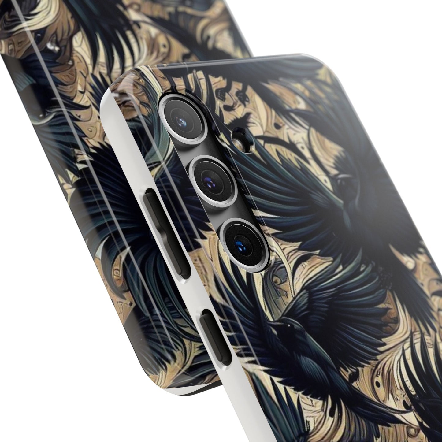 Bold Raven Phone Case | Tough and Protective | Unique Bird Design | Gift for Nature Lovers | Halloween and Fall Decor