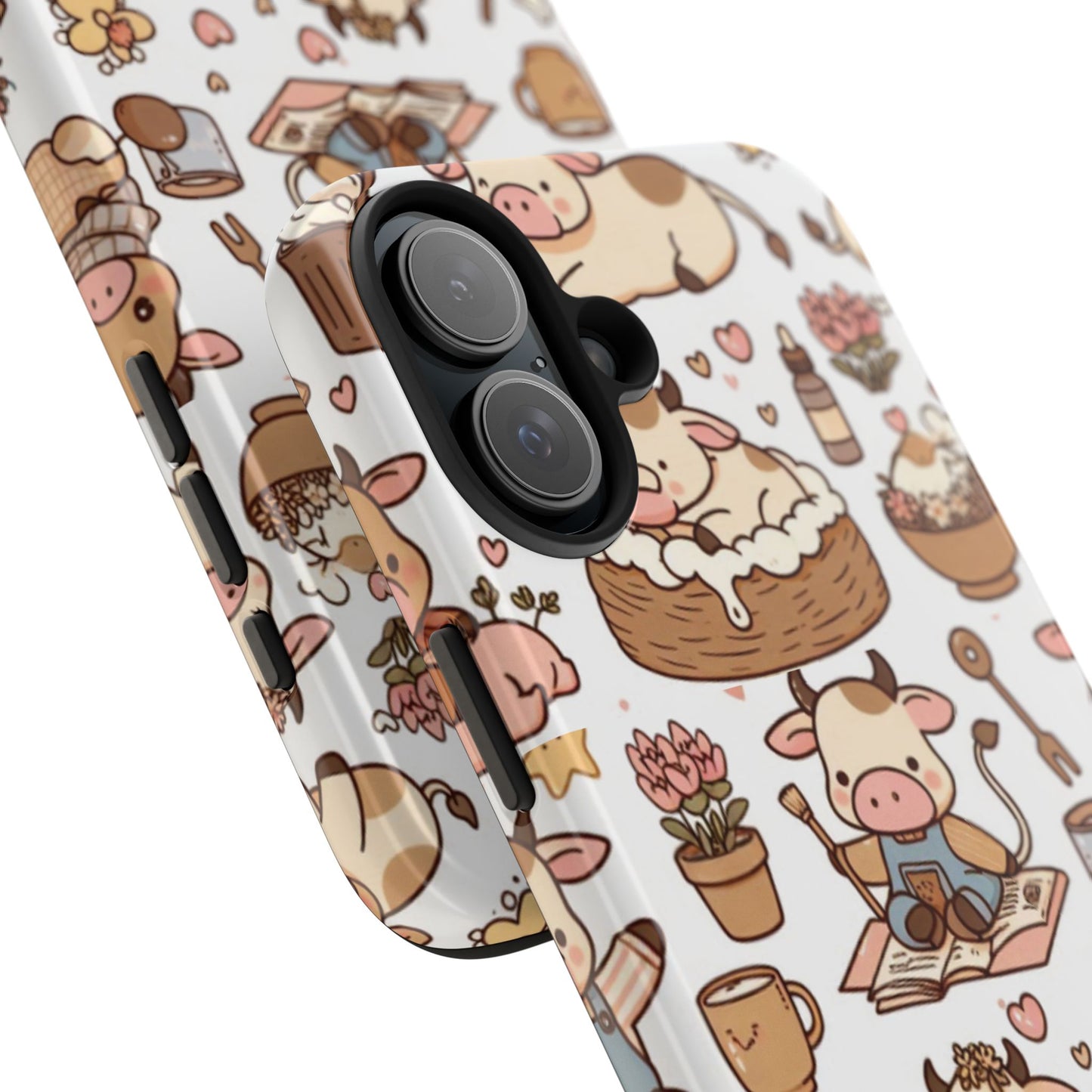 Cute Cow Phone Case, Tough Cow Themed Case, Animal Lover Gift, Durable Phone Protector, Fun Cow Print Design, Ideal for Birthdays