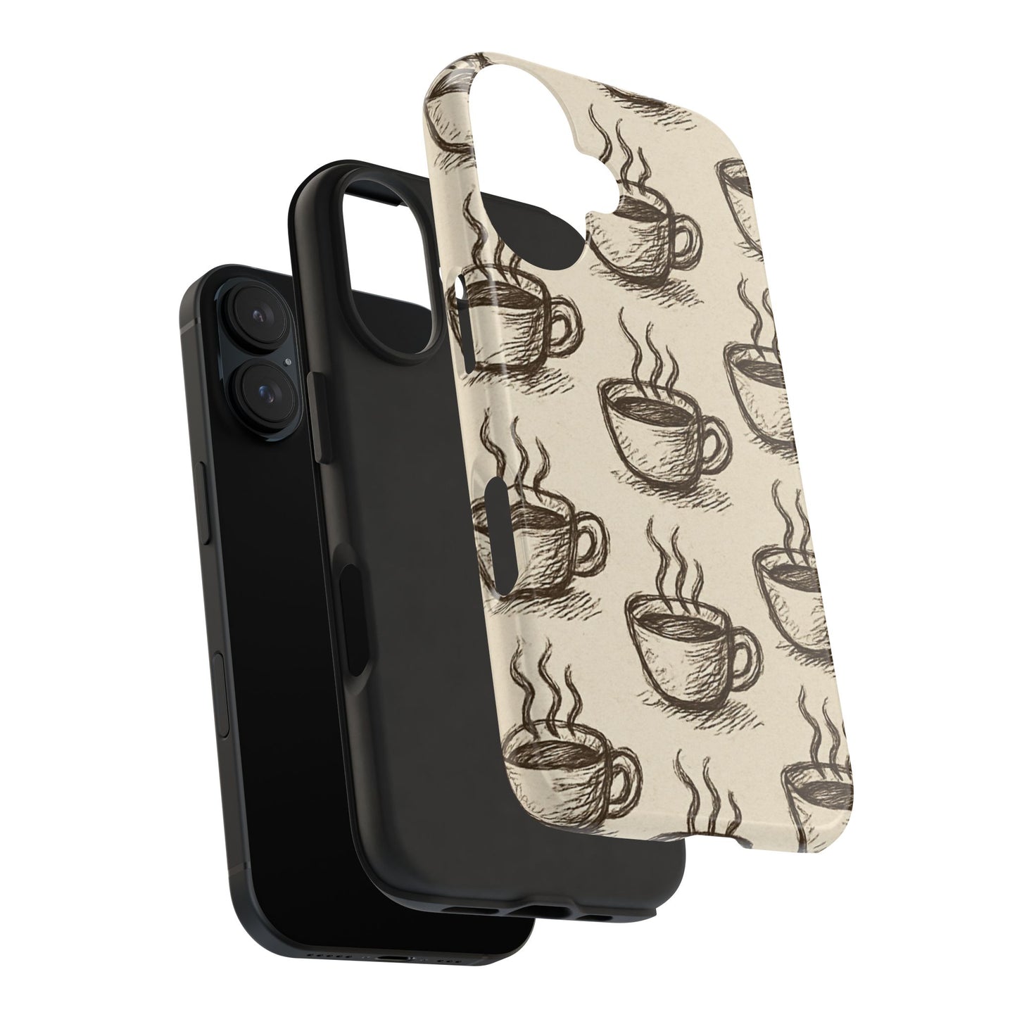 Elegant Coffee Cup Phone Cases - Stylish Tough Cases for Coffee Lovers, Gift for Tea Enthusiasts, Unique Phone Accessory