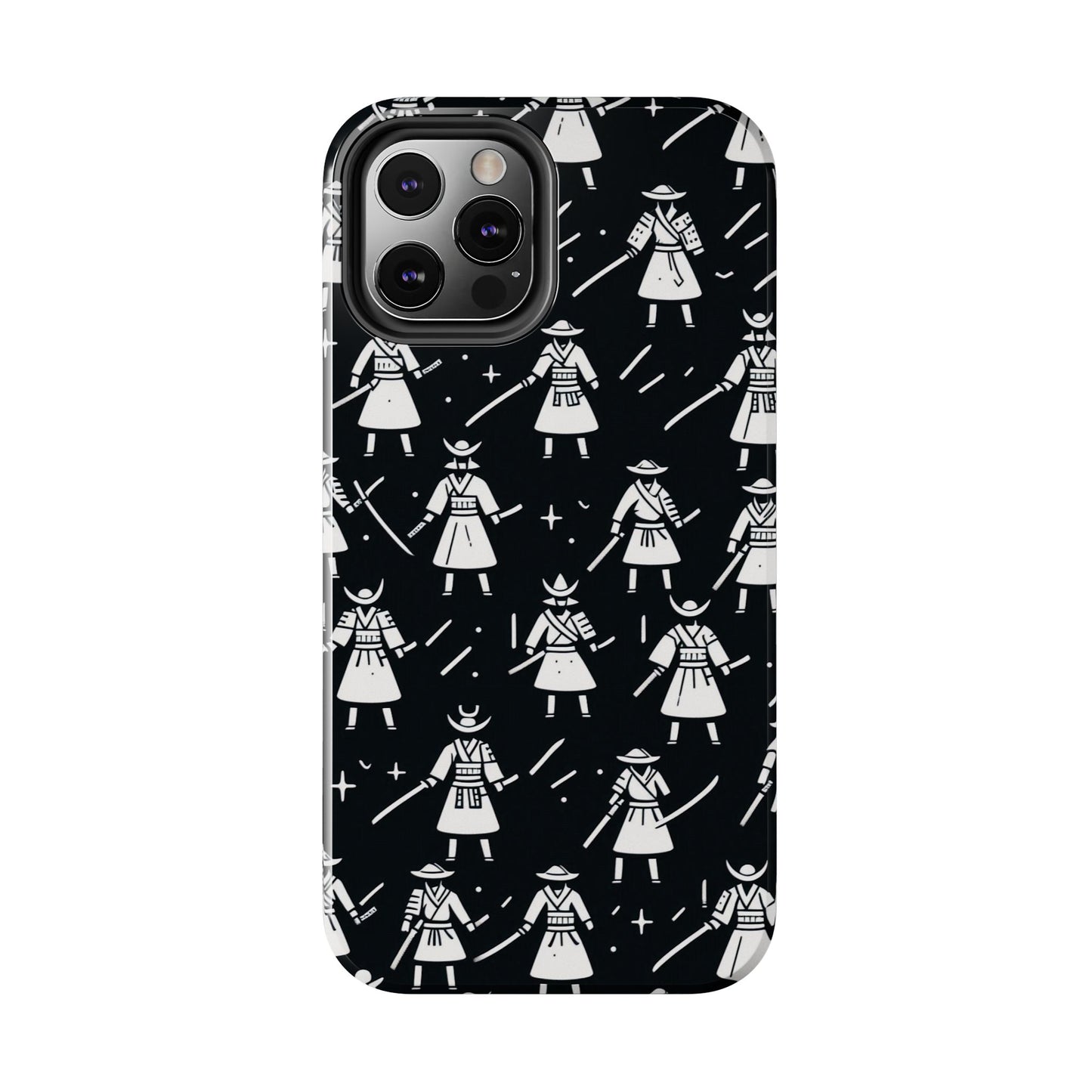 Warrior Pattern Tough Phone Cases, Durable Phone Cover, Unique Gift for Gamers, Protection from Drops, Stylish Phone Accessories