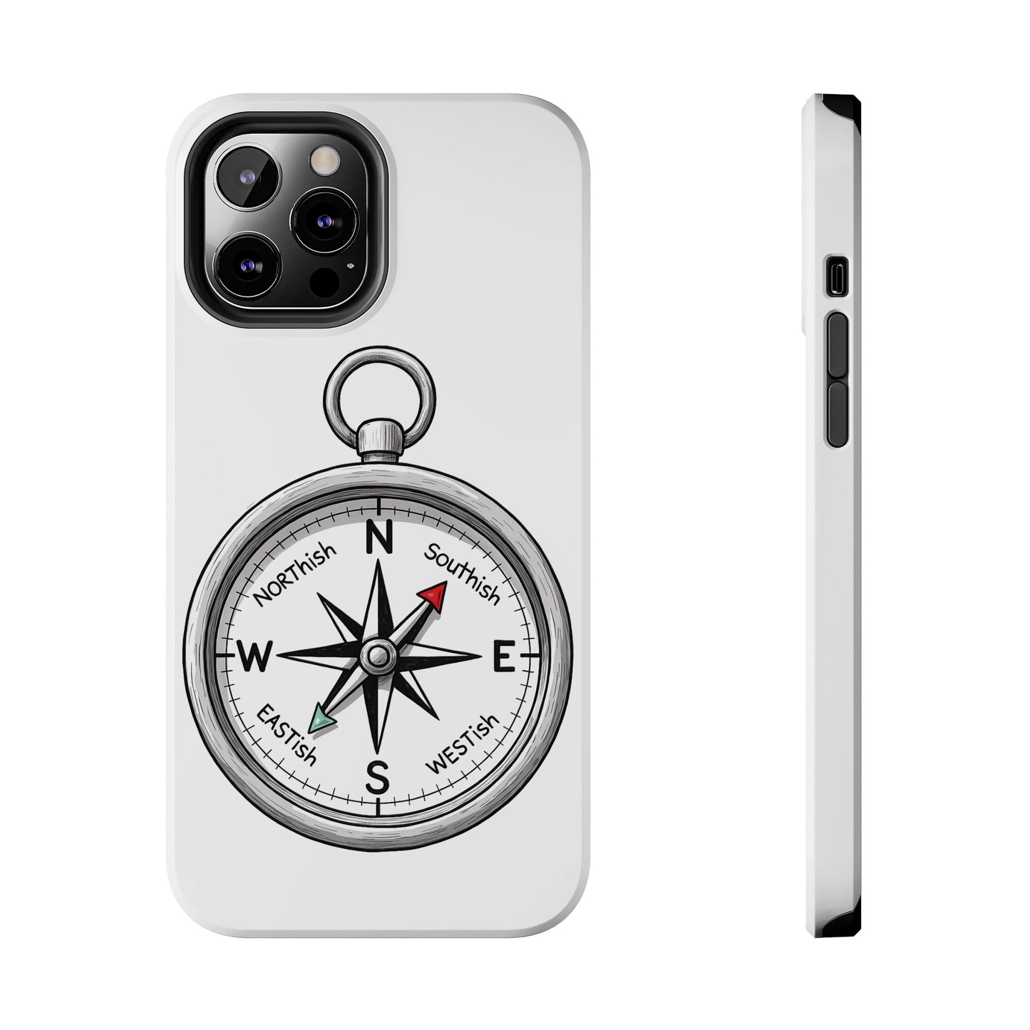 Compass Phone Case | Adventure Ready Tough Case, Gifts for Travelers, Unique Phone Accessories, Birthday Present, Personalized Design