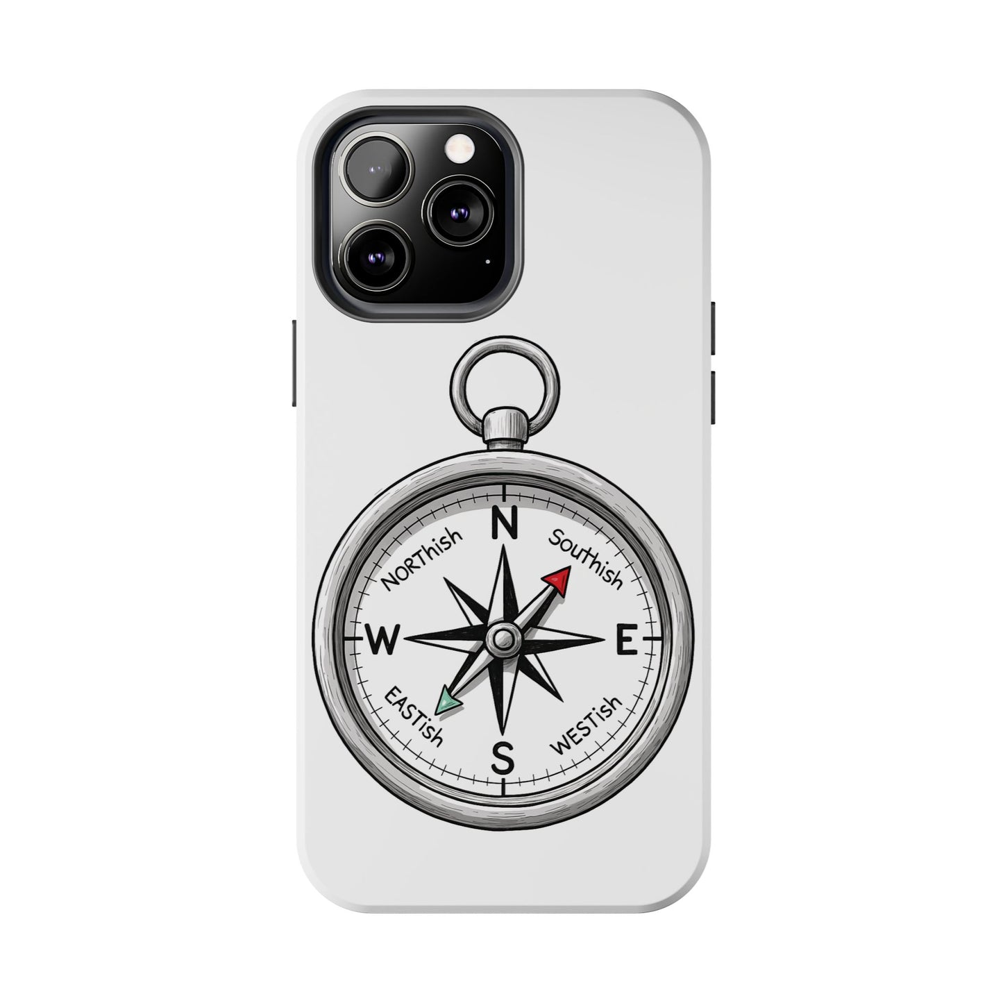 Compass Phone Case | Adventure Ready Tough Case, Gifts for Travelers, Unique Phone Accessories, Birthday Present, Personalized Design