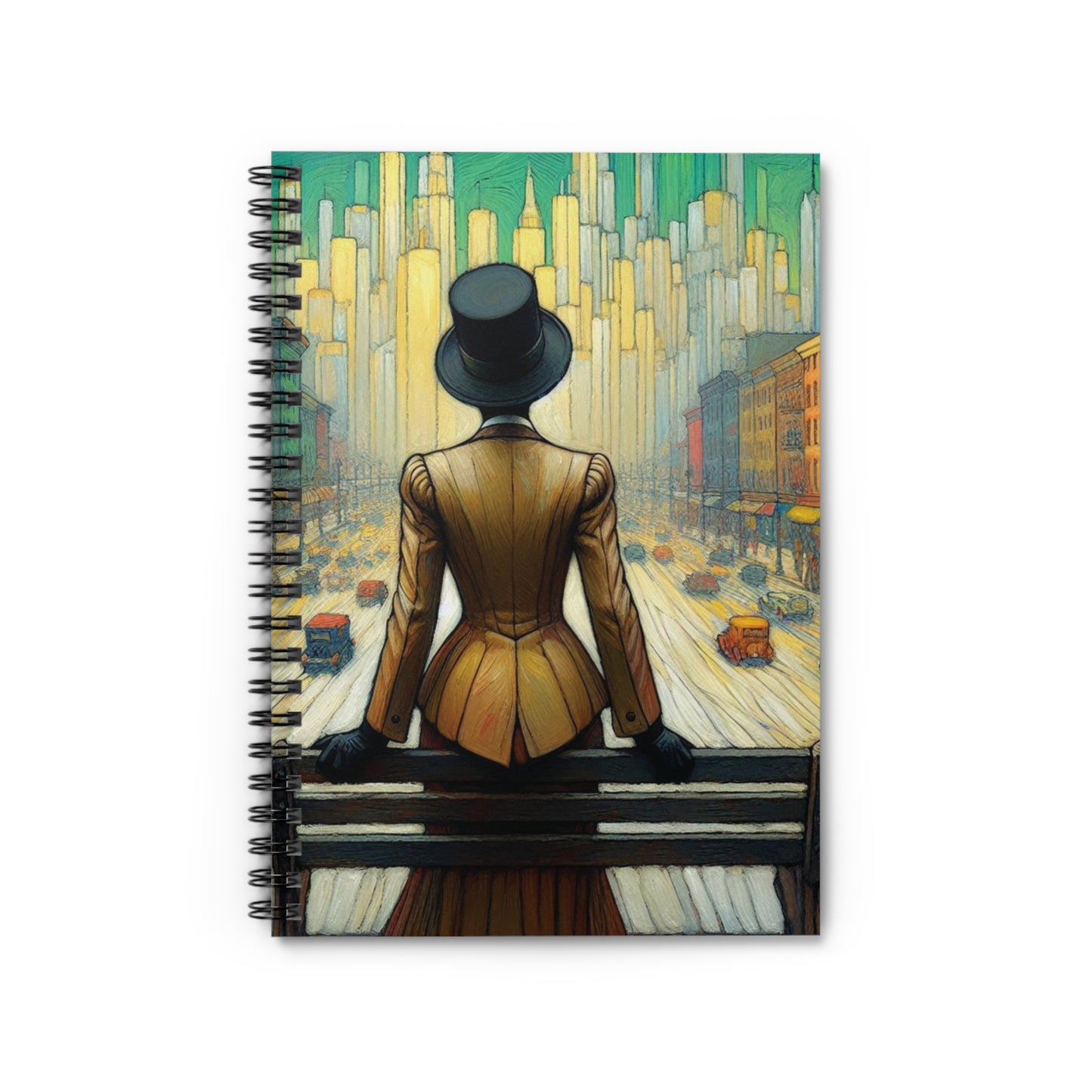 Stylish Spiral Notebook with Inspirational Cityscape Art, Write & Dream, Gifts for Students, Journaling, Daily Planning, Urban Decor