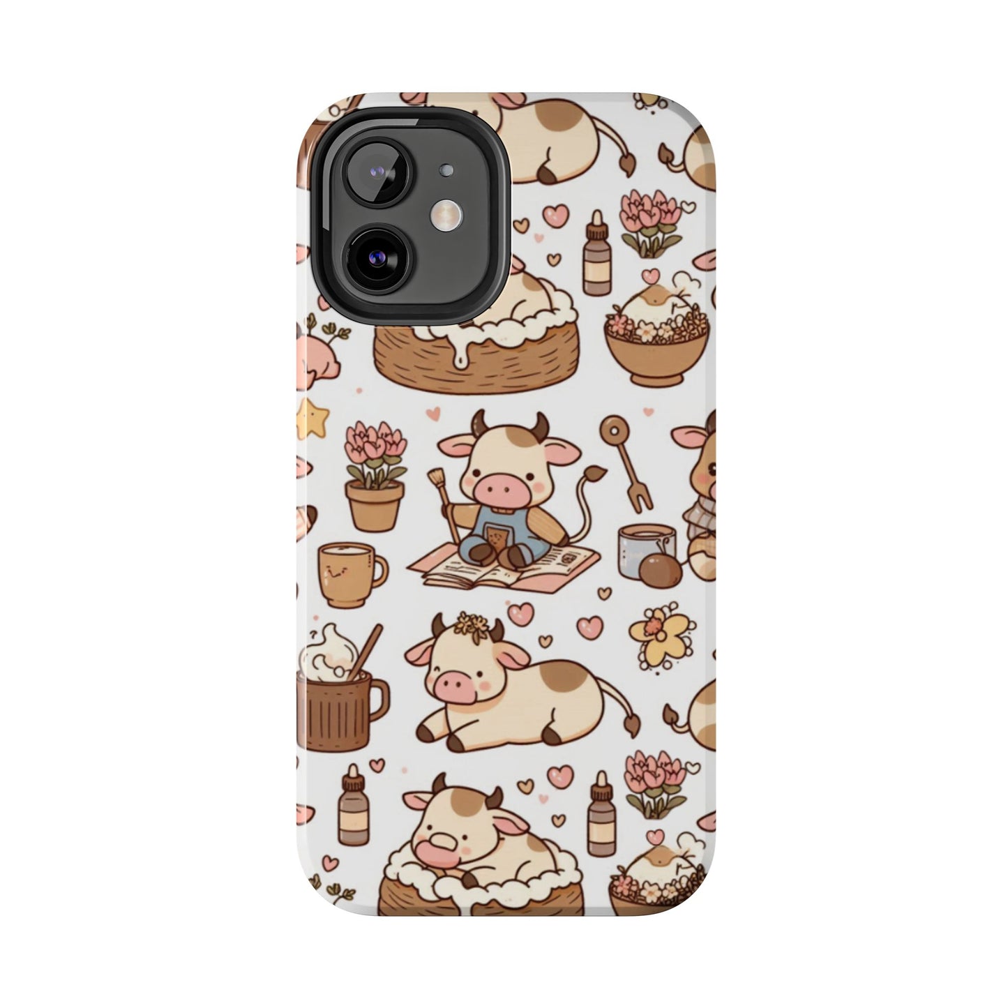 Cute Cow Phone Case, Tough Cow Themed Case, Animal Lover Gift, Durable Phone Protector, Fun Cow Print Design, Ideal for Birthdays