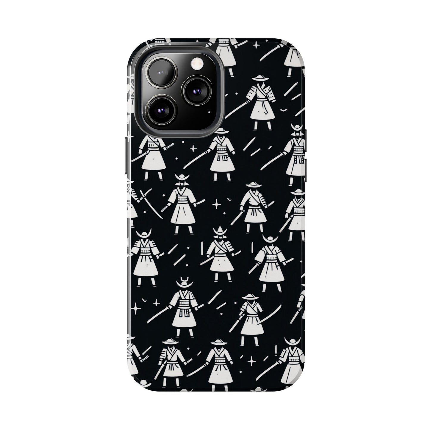 Warrior Pattern Tough Phone Cases, Durable Phone Cover, Unique Gift for Gamers, Protection from Drops, Stylish Phone Accessories