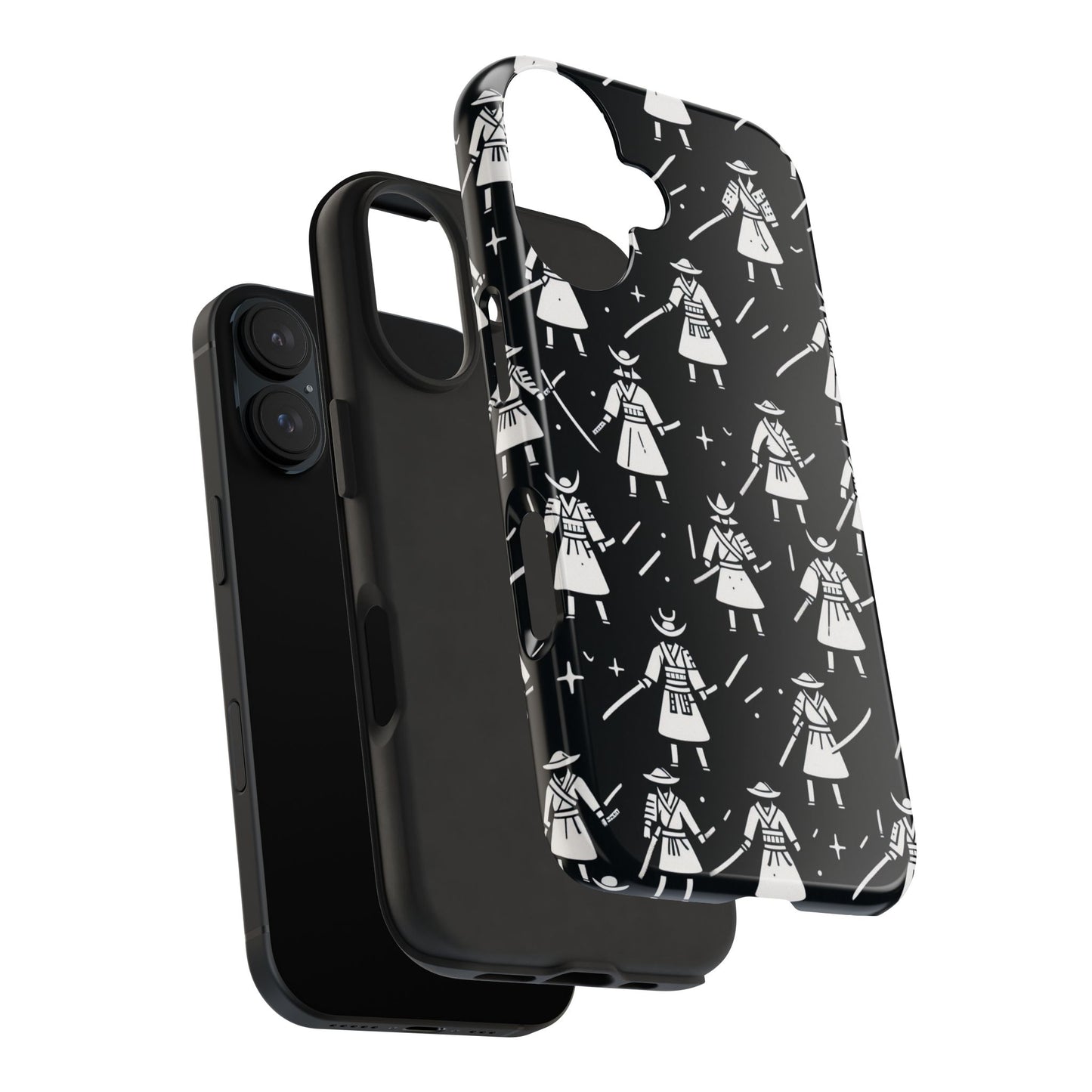 Warrior Pattern Tough Phone Cases, Durable Phone Cover, Unique Gift for Gamers, Protection from Drops, Stylish Phone Accessories