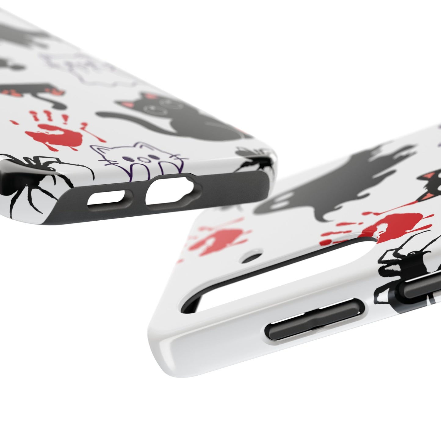 Halloween Phone Cases, Spooky Phone Cover, Cat & Ghost Design, Tough Case for Gifting, Fun and Festive