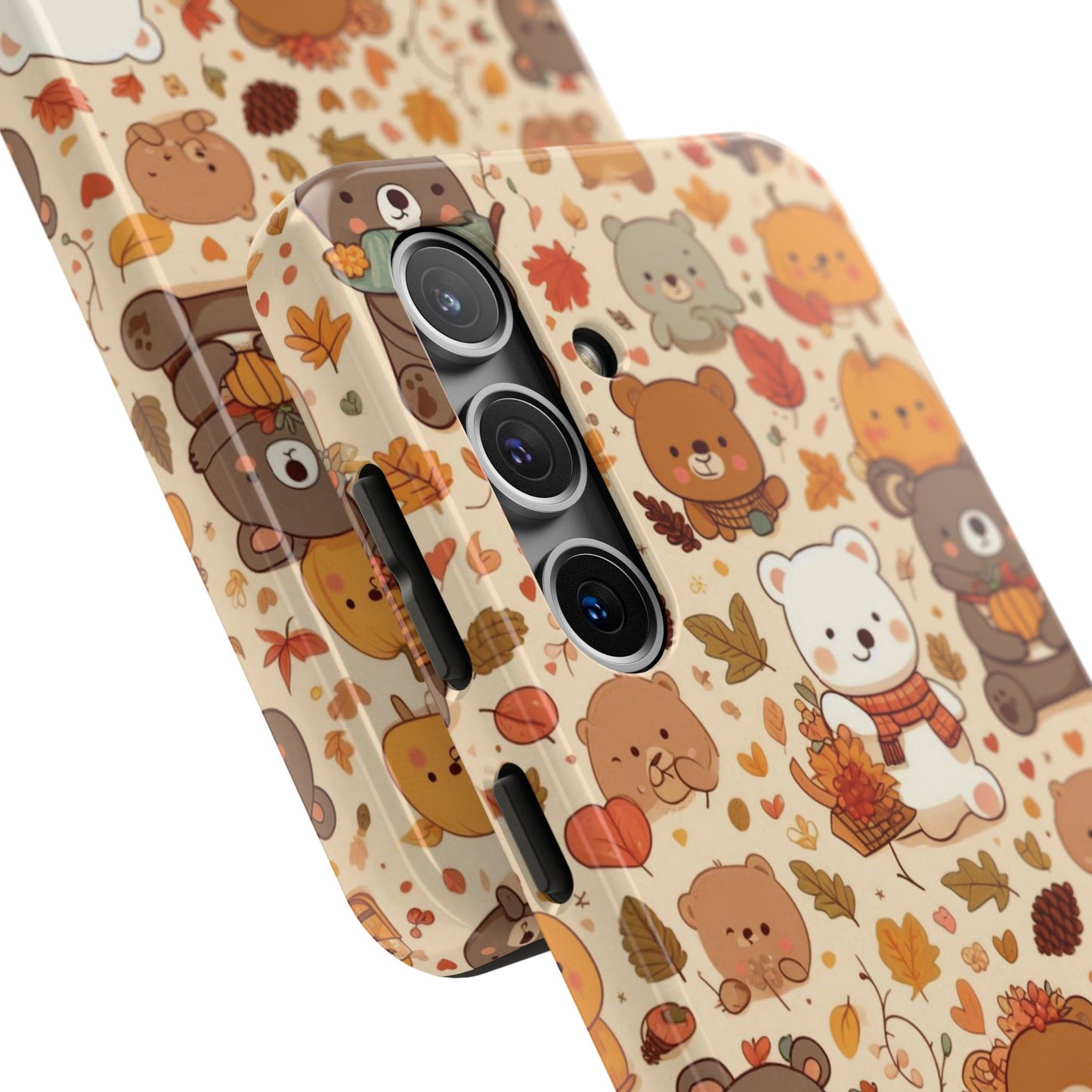 Cute Bear Phone Case - Durable Tough Cases for Animal Lovers, Gift for Kids, Cute Fall Decor, Whimsical Accessories, Fun Style