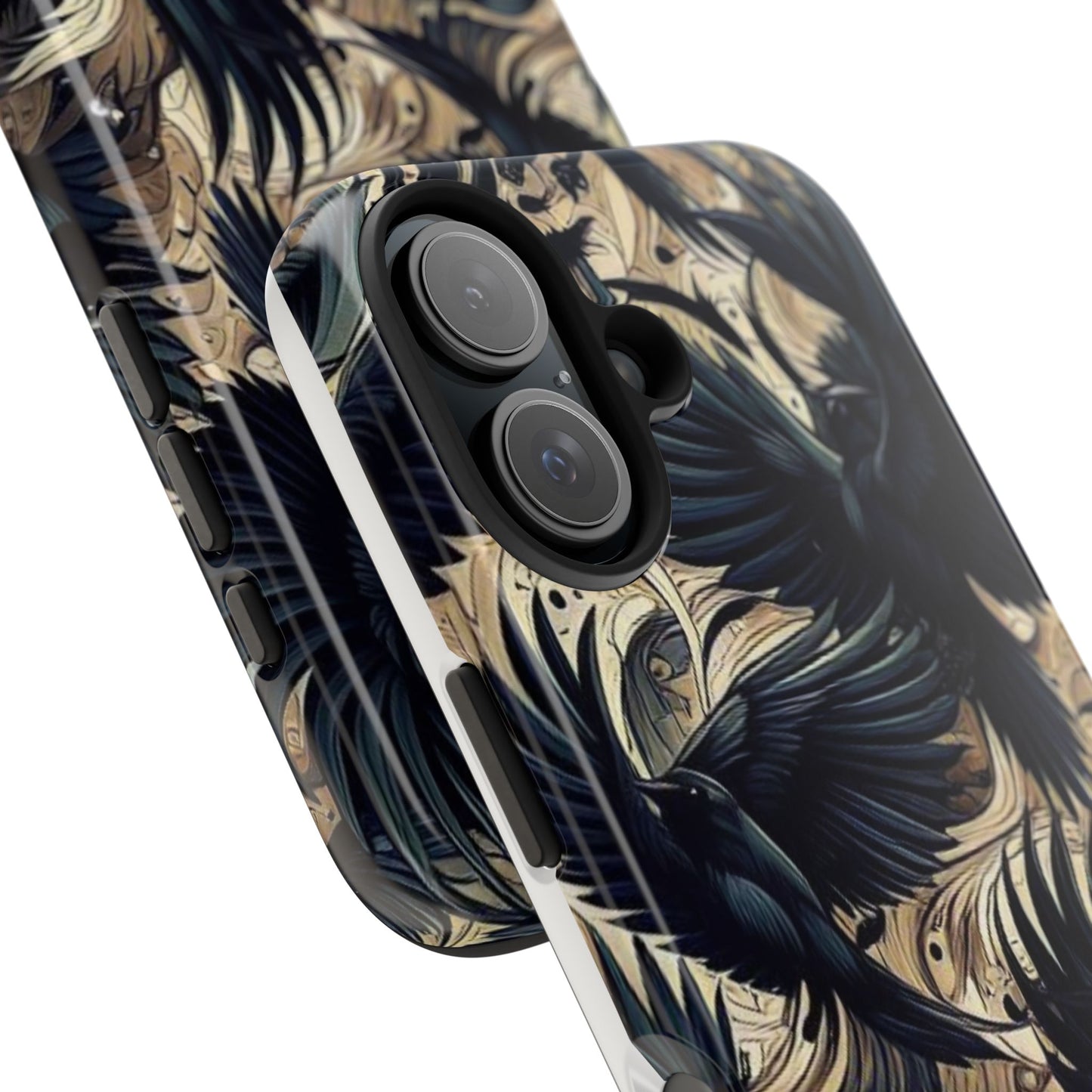 Bold Raven Phone Case | Tough and Protective | Unique Bird Design | Gift for Nature Lovers | Halloween and Fall Decor