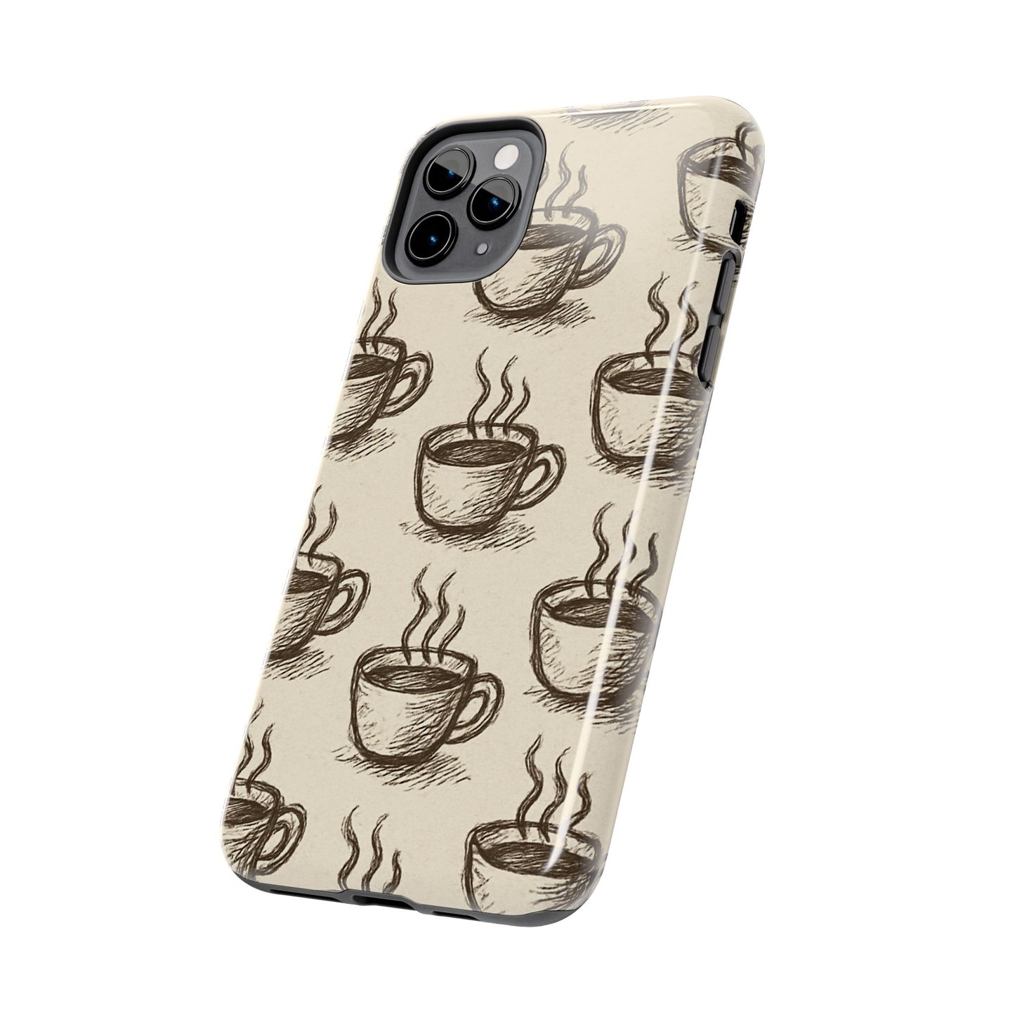 Elegant Coffee Cup Phone Cases - Stylish Tough Cases for Coffee Lovers, Gift for Tea Enthusiasts, Unique Phone Accessory