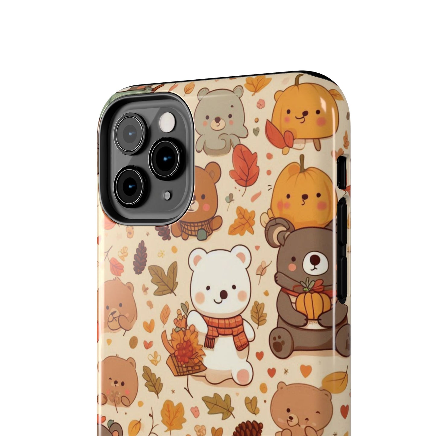 Cute Bear Phone Case - Durable Tough Cases for Animal Lovers, Gift for Kids, Cute Fall Decor, Whimsical Accessories, Fun Style