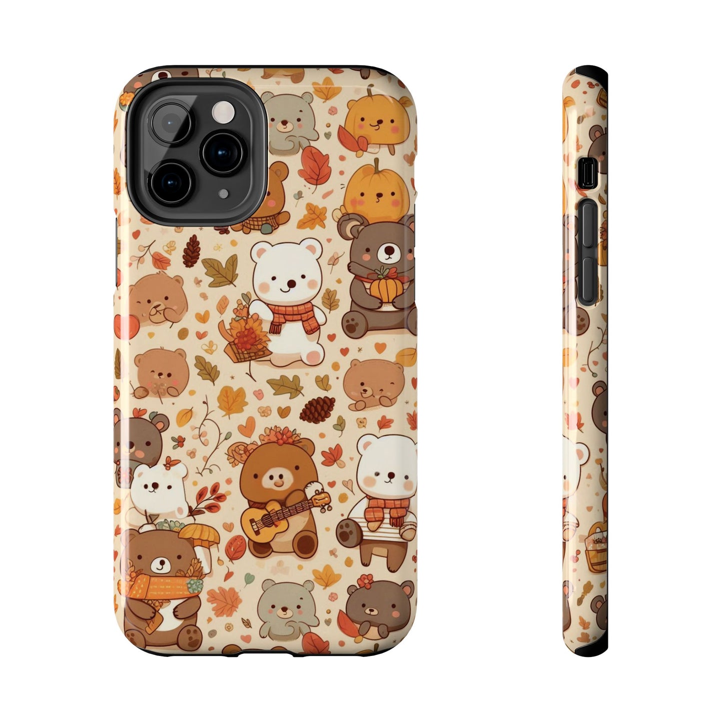 Cute Bear Phone Case - Durable Tough Cases for Animal Lovers, Gift for Kids, Cute Fall Decor, Whimsical Accessories, Fun Style