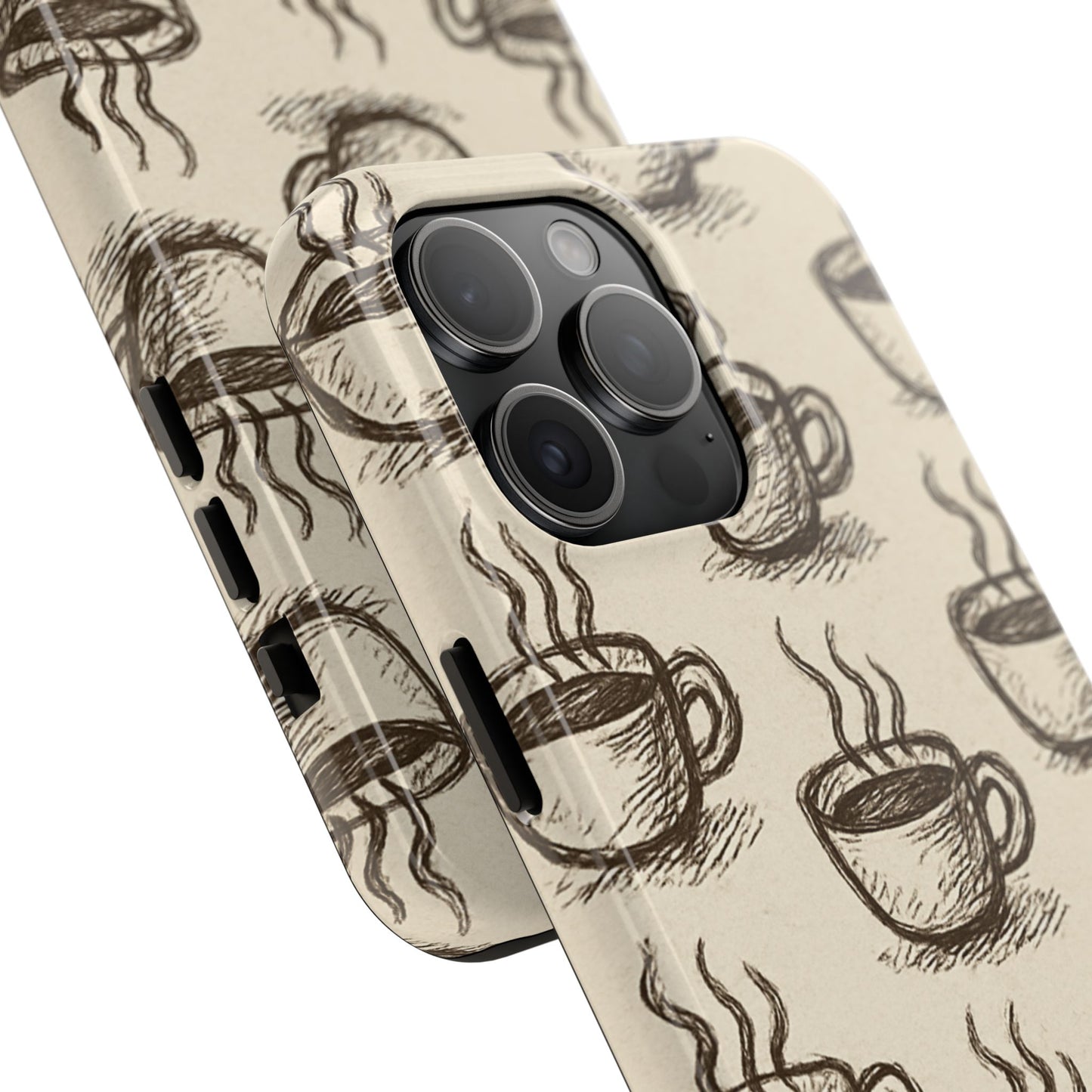 Elegant Coffee Cup Phone Cases - Stylish Tough Cases for Coffee Lovers, Gift for Tea Enthusiasts, Unique Phone Accessory
